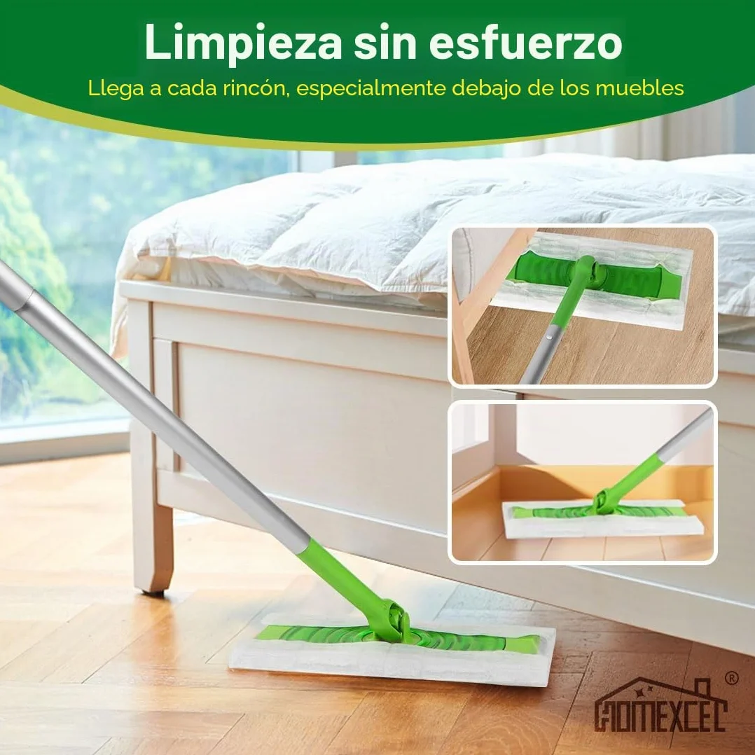 HOMEXCEL Almohadillas de Trapo de Barrido en seco compatibles con Swiffer Sweeper, Almohadillas Desechables para fregona y Limpieza de Suelos, 64 Unidades