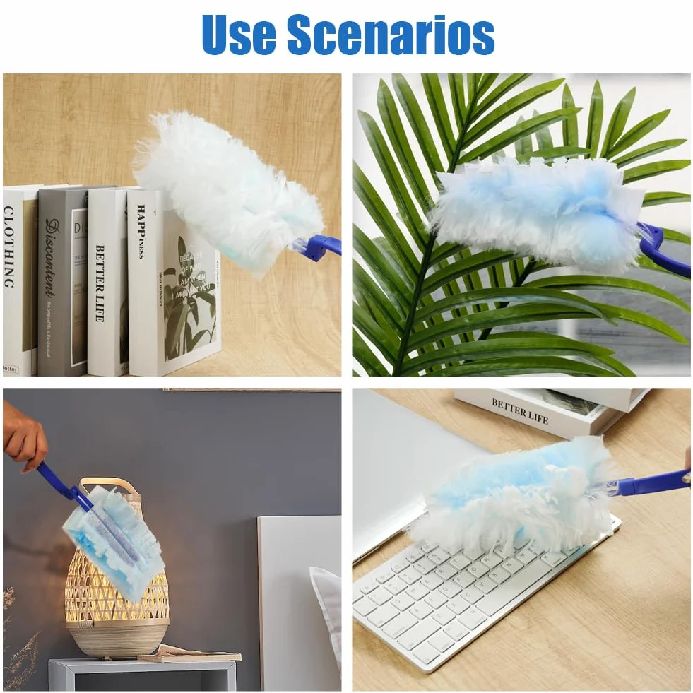 Vicloon Plumero Atrapapolvo 24 Piezas Kit Recambios Antiestático para Persianas Teclados