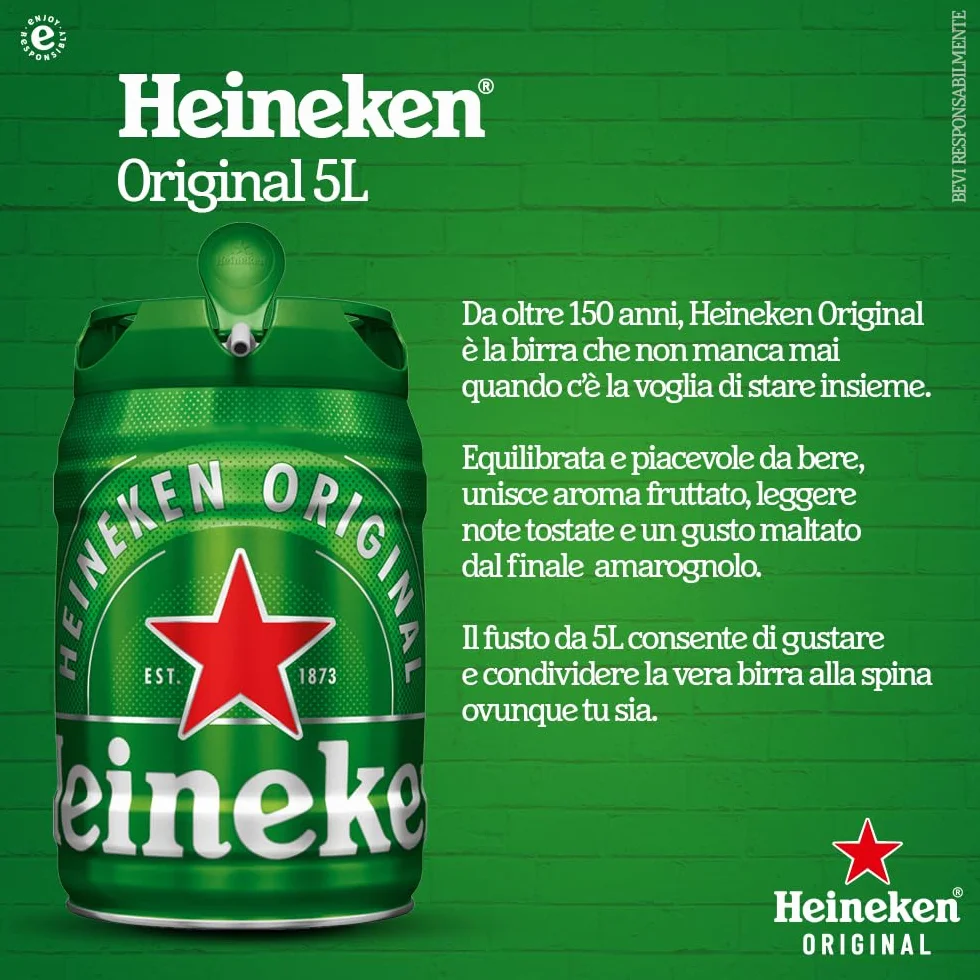 Heineken Cerveza Lager 2 x 5000ml
