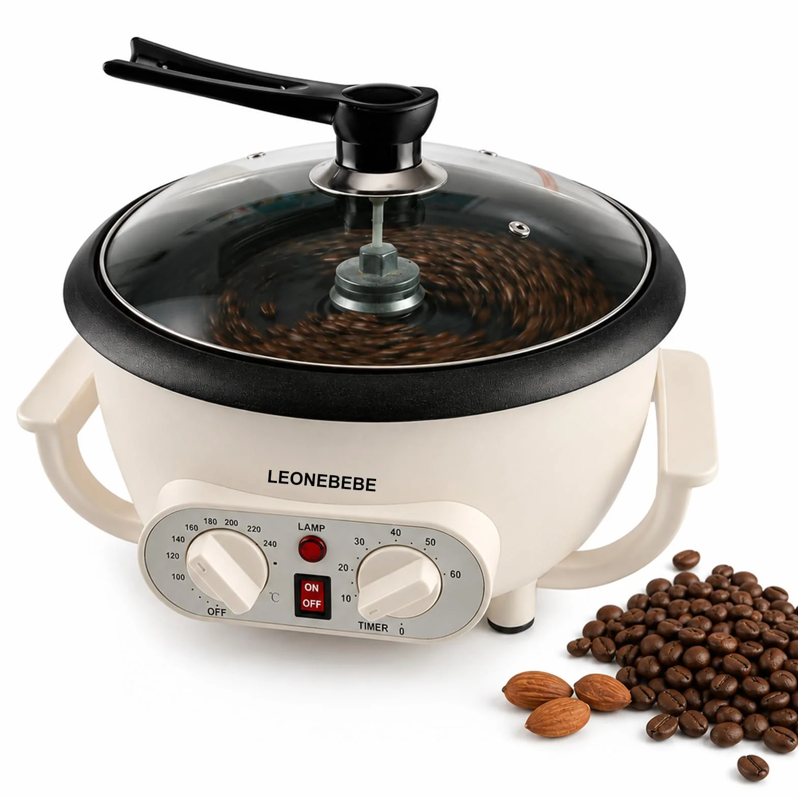 Tostadora eléctrica de café 750 g temperatura ajustable para hogar cafetería
