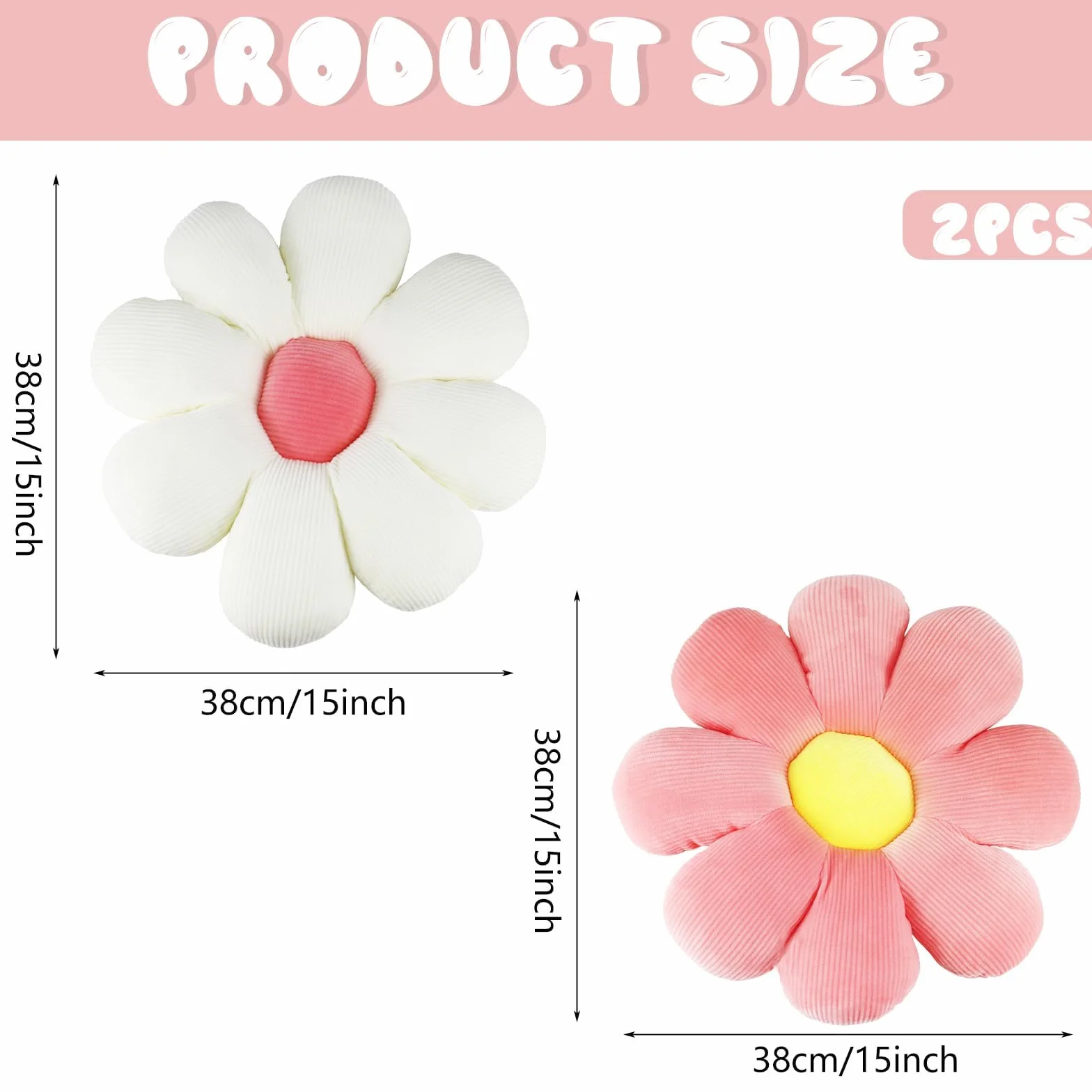 Cojines de suelo margarita flor para cama sofá silla