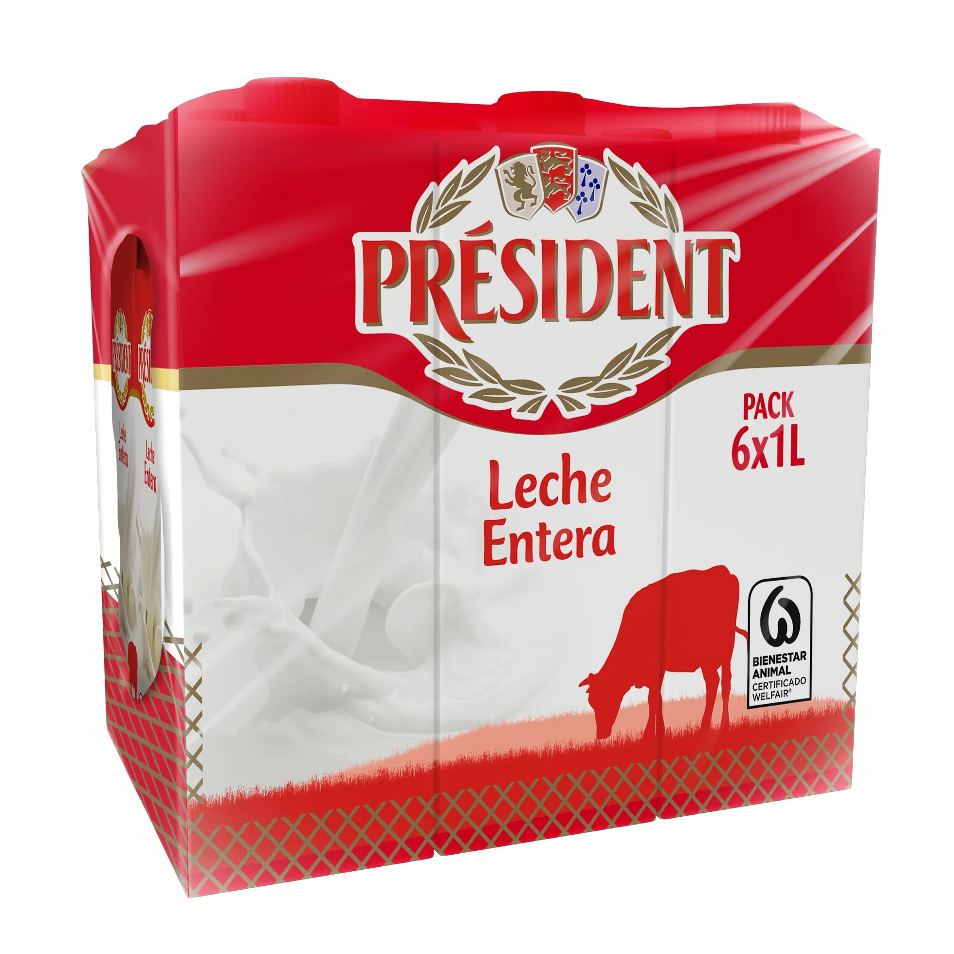 Président Leche Entera Natural de Galicia Pack 6 x 1 L