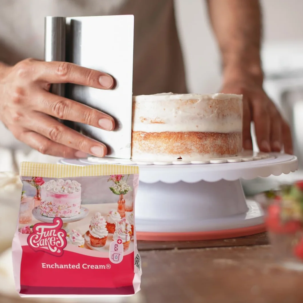 FunCakes Preparado Crema Blanca Encantada 200 g para Rellenar y Cubrir Pasteles