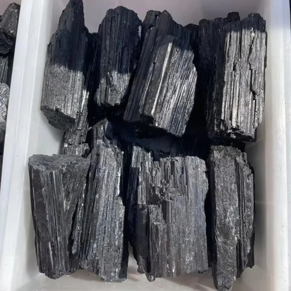 1 Pieza de 130-160 g Piedra turmalina Negra Gran tamaño en Bruto for decoración del hogar