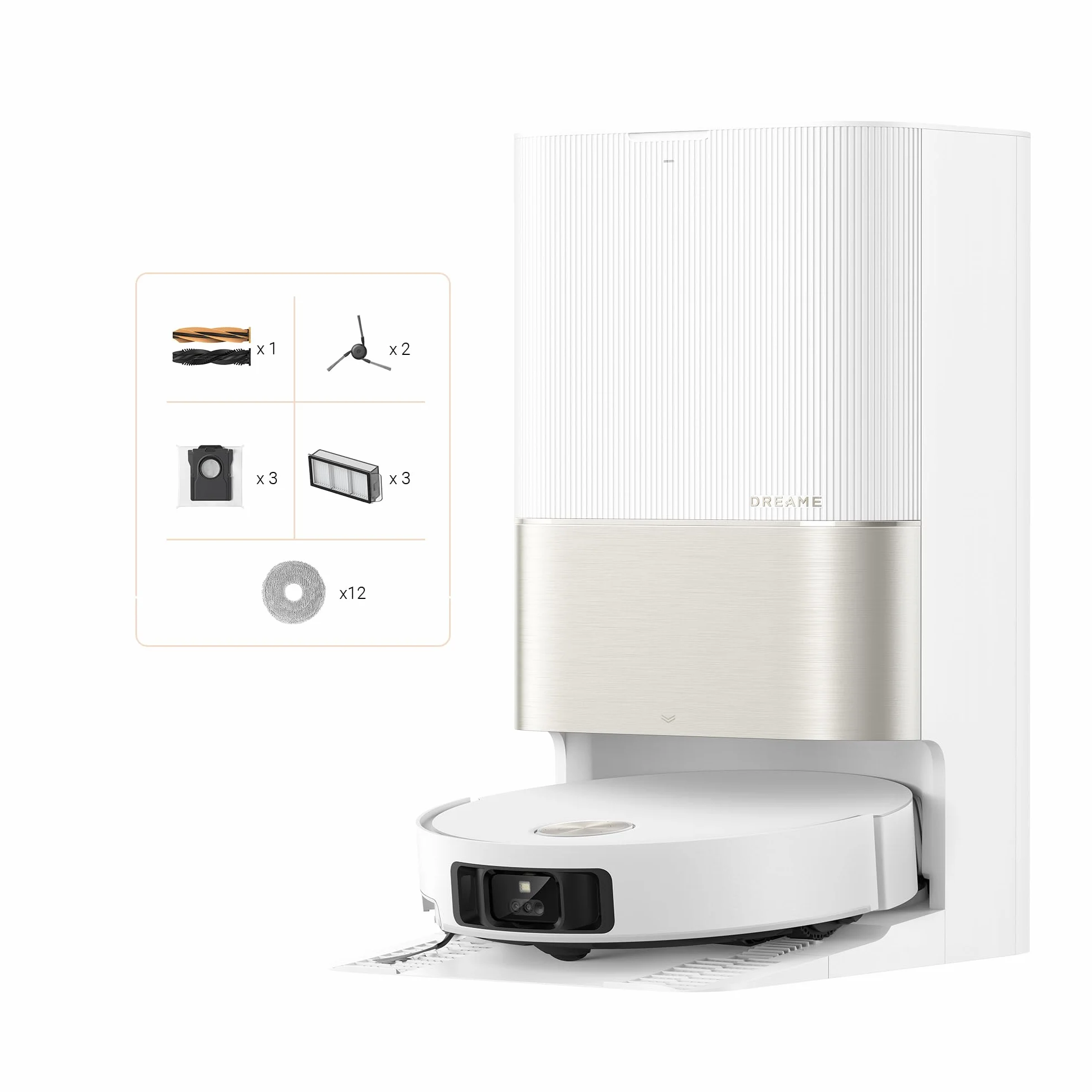 DREAME X50 Ultra Robot Aspirador y Fregasuelos, 20000Pa Succión, Obstáculos hasta 6cm, Radar Elevado, App, Blanco