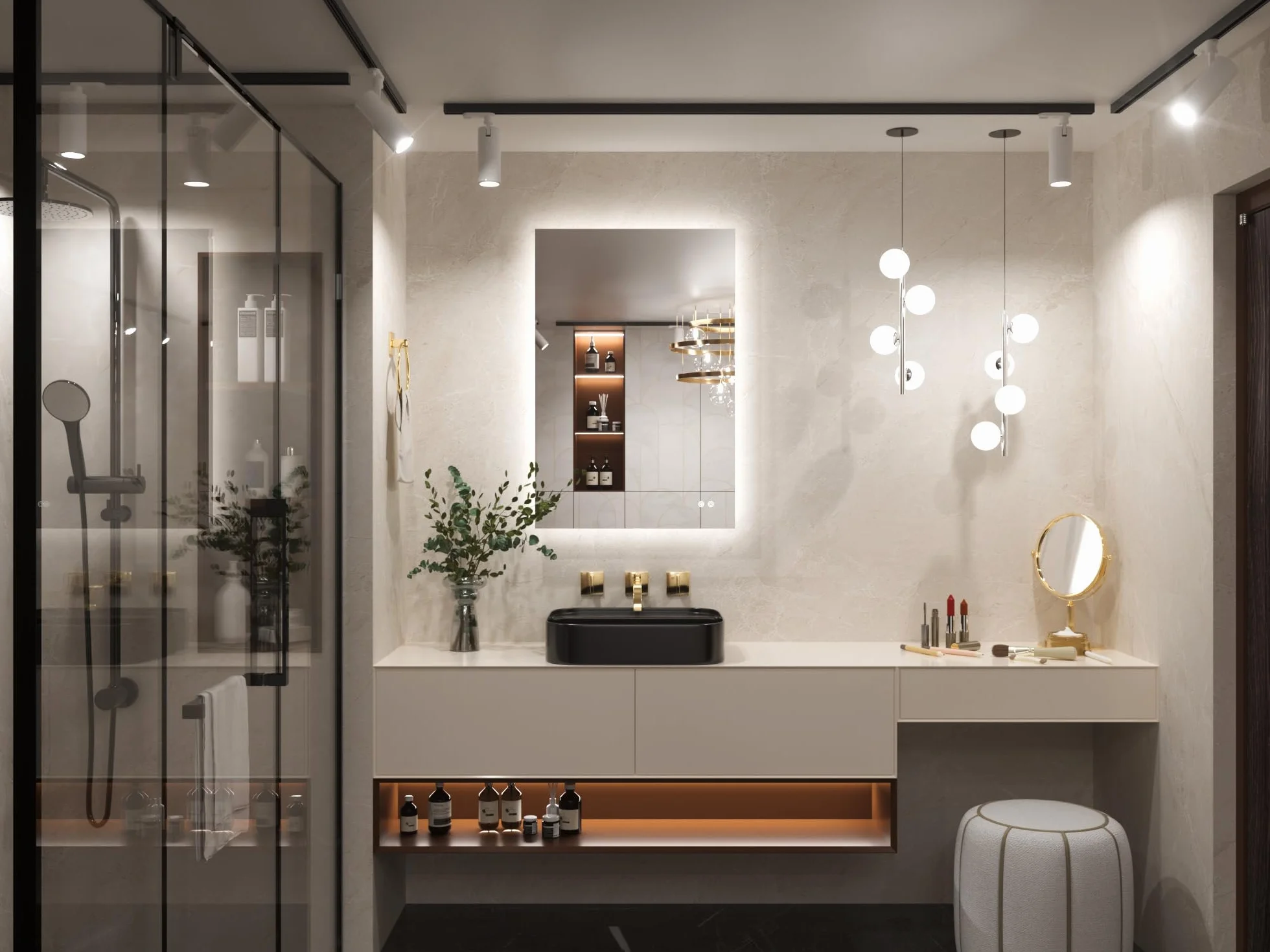 Keonjinn Espejo de baño con luces LED, 60 x 90 cm, espejo de baño rectangular iluminado con luz retroiluminada, espejos de tocador antivaho montados en la pared, 3 colores regulables, función de