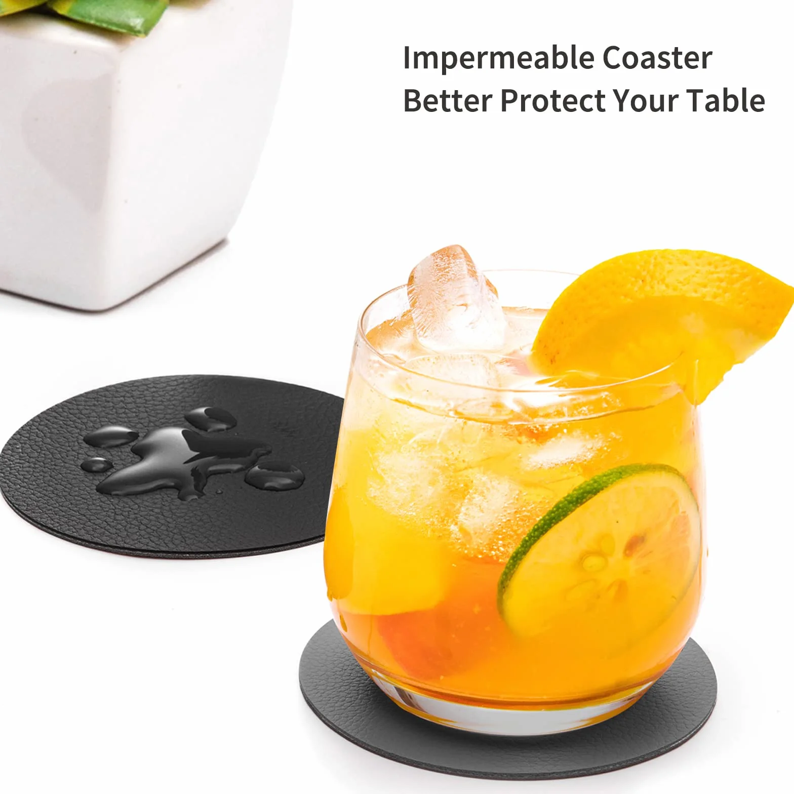 Posavasos Juego de 12 con Soporte, Doble Cara Antideslizant Bebidas Posavasos Originales