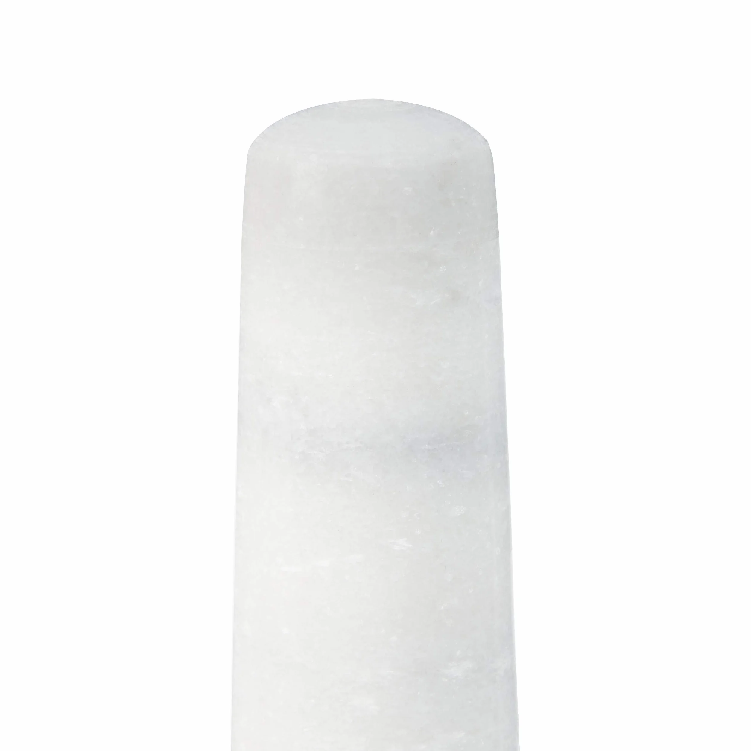 Relaxdays Mortero Mármol con Mano, Resistente, Duradero, Especias, Hierbas, Moledor Piedra Pulida, 10cm Ø, 120ml, Blanco