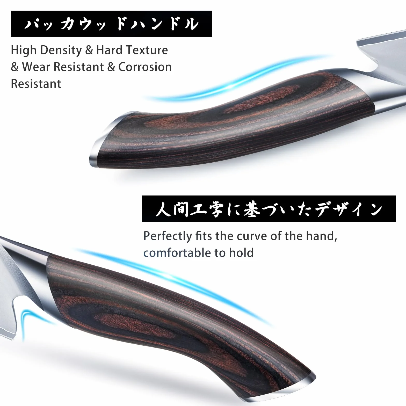 HOSHANHO Juego de Cuchillos de Cocina de 8 Piezas, Acero Super Japonés, Cuchillos de Chef Ultra Afilados con Tijeras