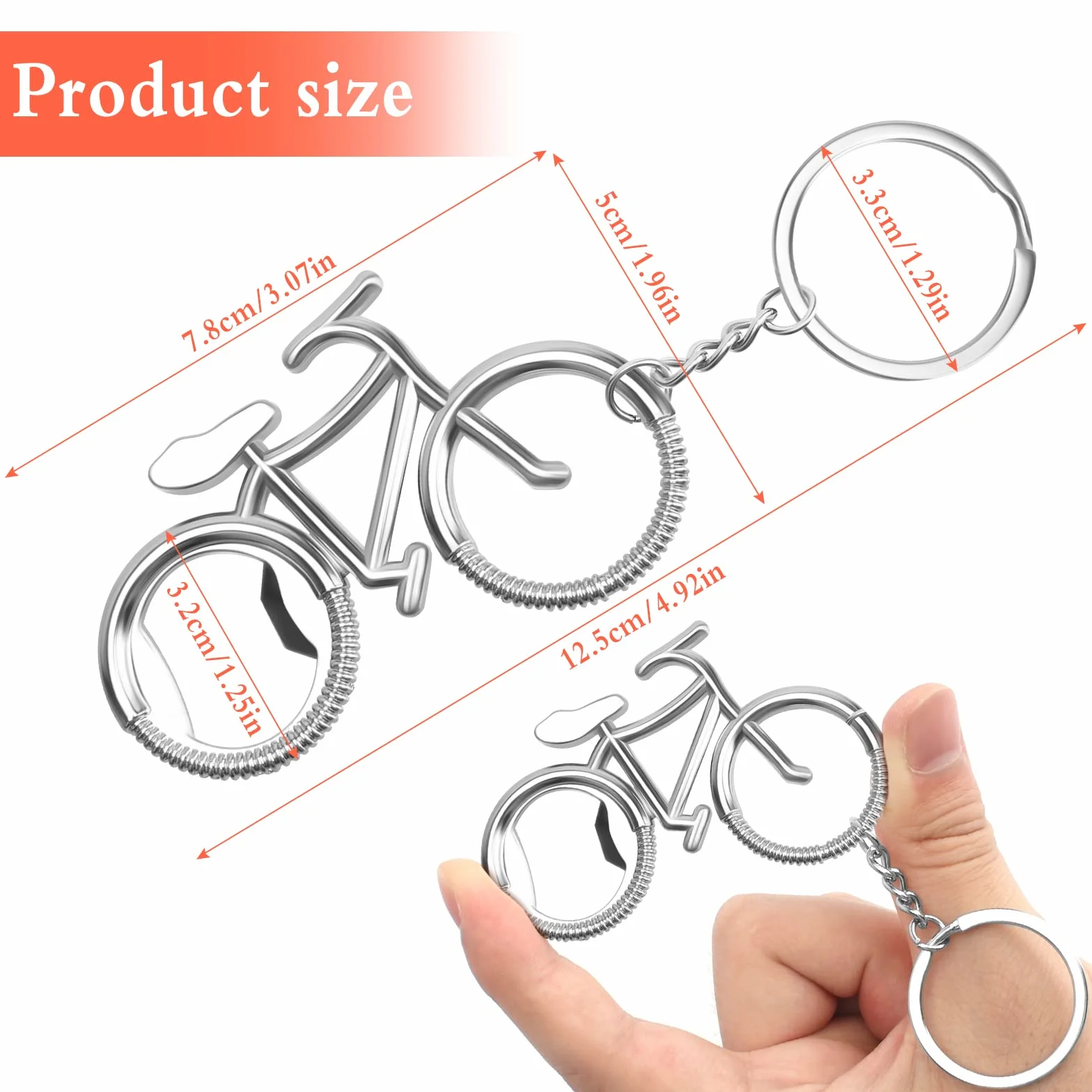 Abrebotellas Llavero Bicicleta, 4pcs Creativo Llavero Abridor de Botellas de Cerveza para Bicicleta, Mini Abridor de Botellas Aluminio, Divertido Regalo para Fiestas, Bodas, Festivales
