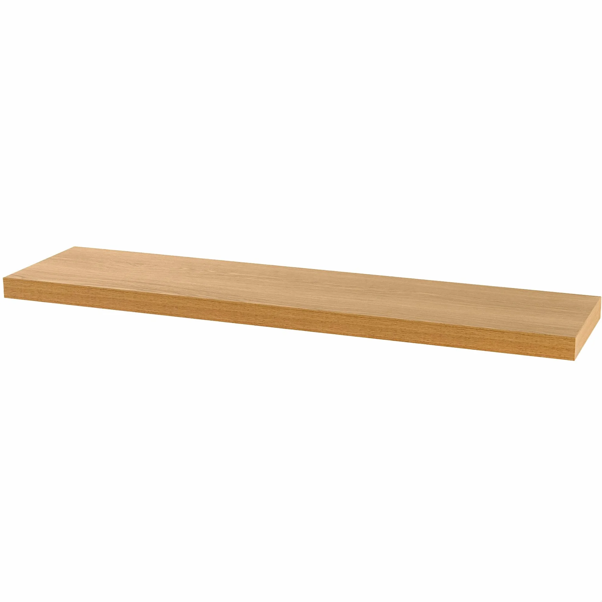 AKTIVE MAX Home Estante de Pared, 100 cm, Peso máximo 5 kg, Flotante, con balda Efecto Madera Roble Natural, Soportes Invisibles, para salón, Dormitorio, Oficina (18491)