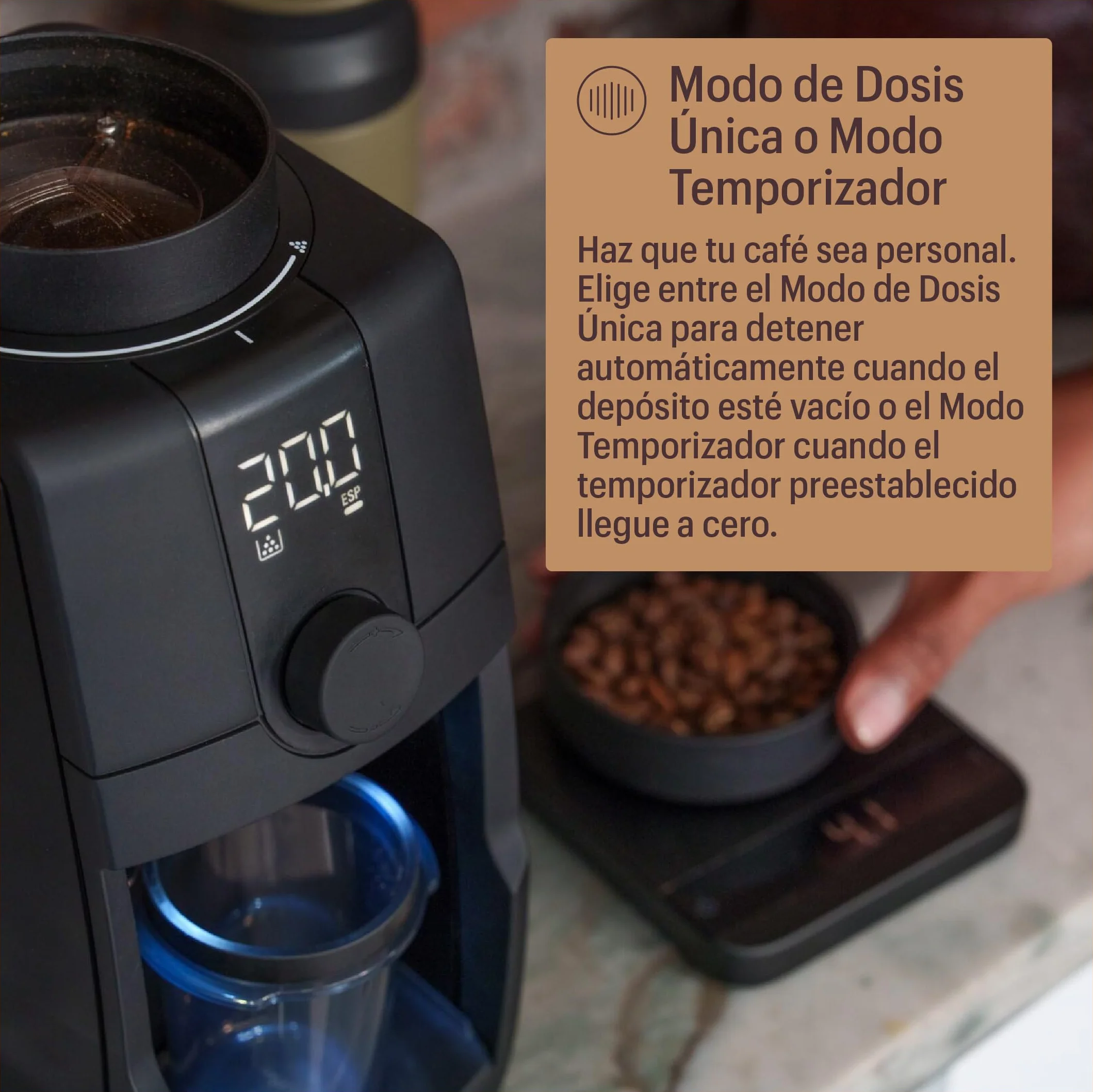 Baratza - Encore ESP Pro Molinillo de Café - Ajuste continuo, Disco de control de flujo, Tecnología antiestática, Dos modos de dosificación - Tolva 300 g, Muelas cónicas 40 mm, Fácil de limpiar