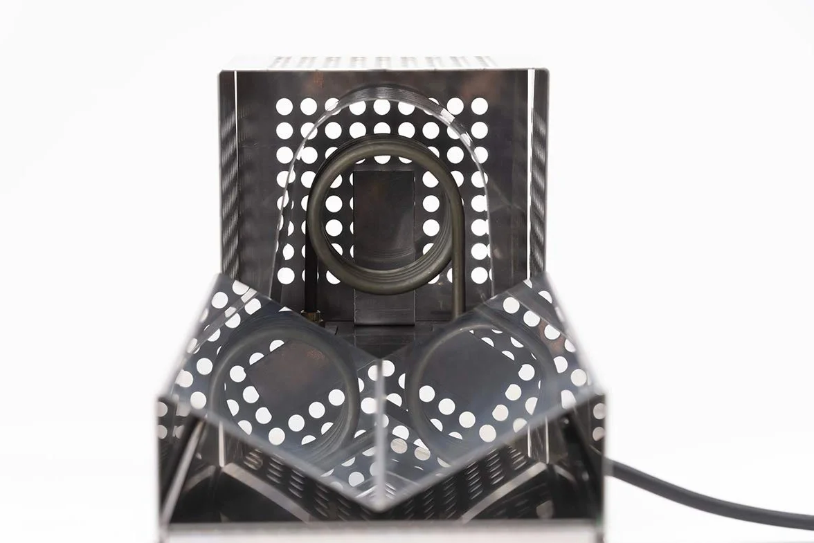 Termocapsuladora de acero inoxidable para aplicación de cápsulas termorretráctiles en botellas de cristal para vino y aceite