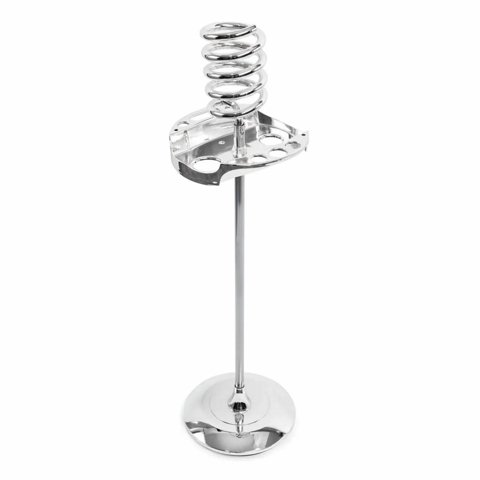 harayaa Soporte para Secador de Pelo Organizador de Herramientas de Peluquería Estación de Peluquero de Pie de Acero Inoxidable Diseño Ahorrador de Espacio, Plata
