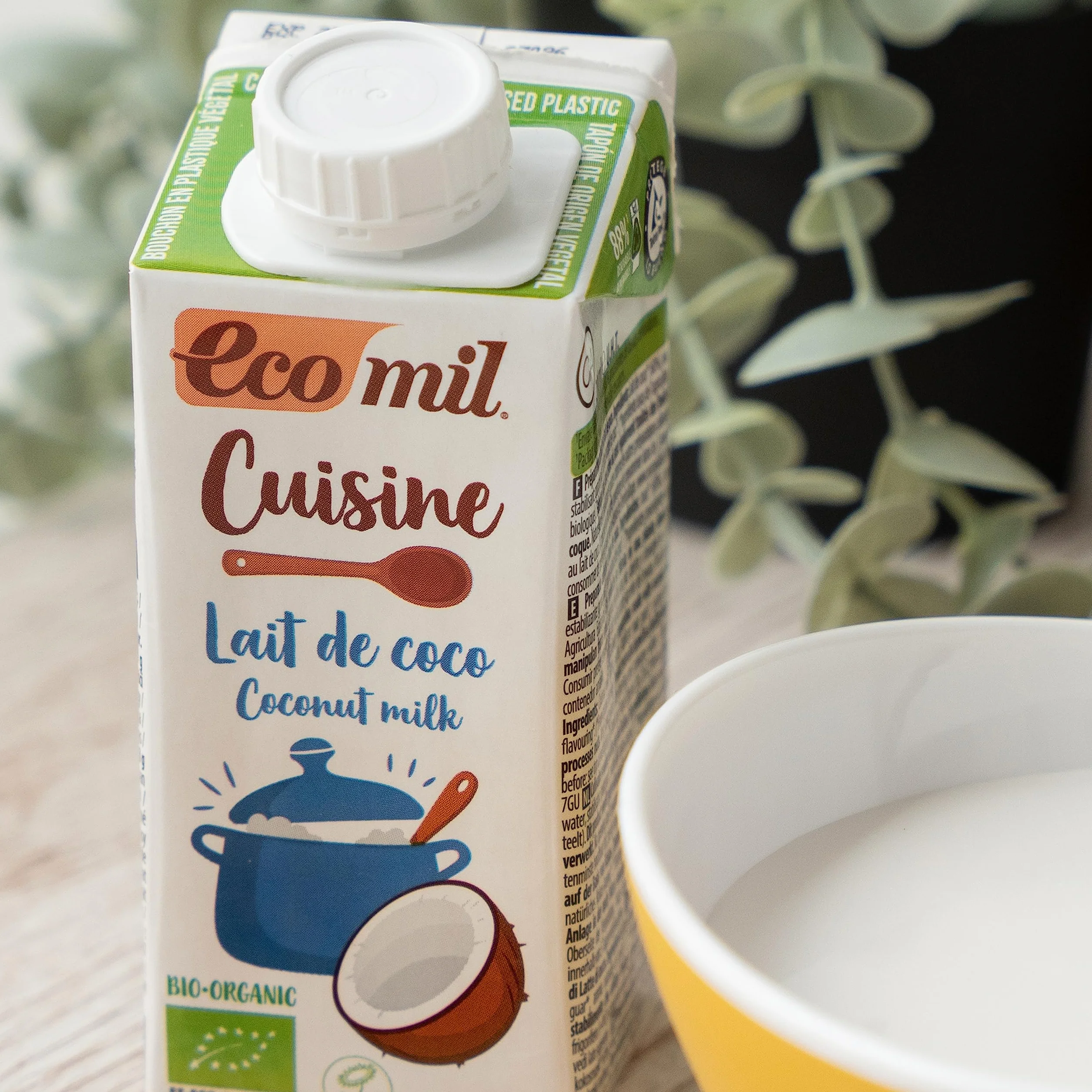 Leche de Coco Cuisine Ecomil 200 ml Preparado culinario