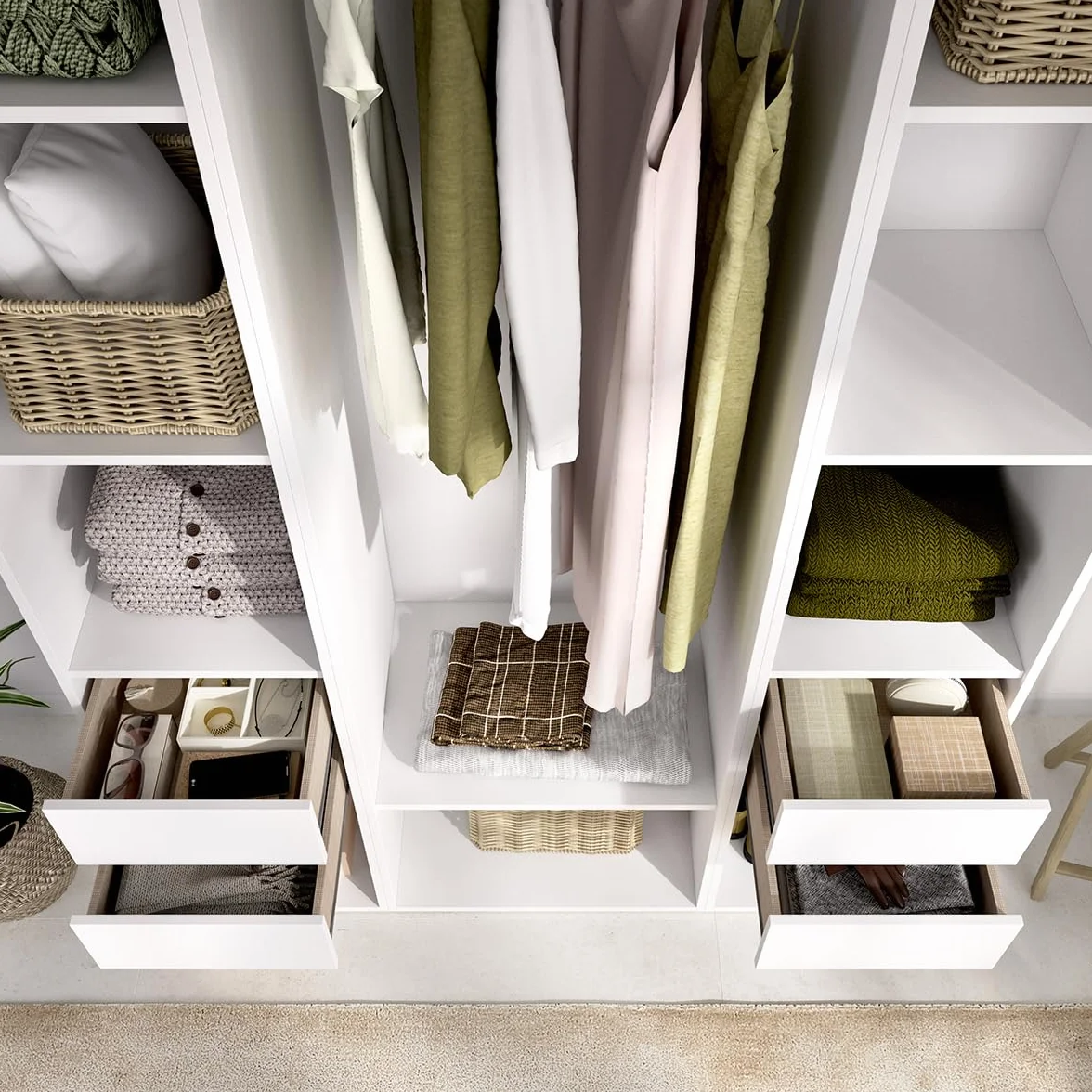DEKIT Grupo RIMOBEL-Conjunto Armario-VESTIDOR con Trasera Reversible