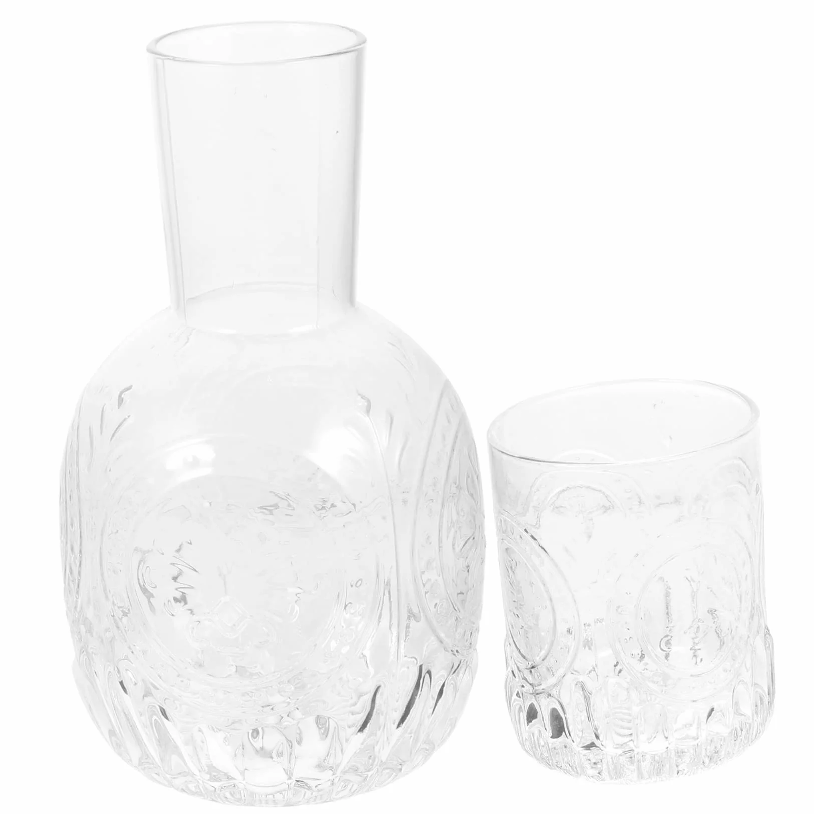 Cabilock Tazas y Botillas De Agua Transparente Accesorio Hogar Con Jarra De Vidrio Multifuncional y Botella De Jugo De Vidrio Para Verano