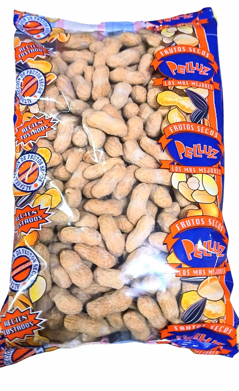 Pelluz Cacahuetes Jumbo con cáscara y sal 1 Kg