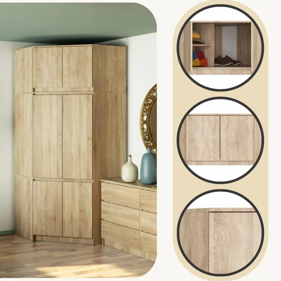 Altillo para armario AKORD S100 Roble Sonoma 100 cm 2 puertas 3 estantes 100x50x55 cm
