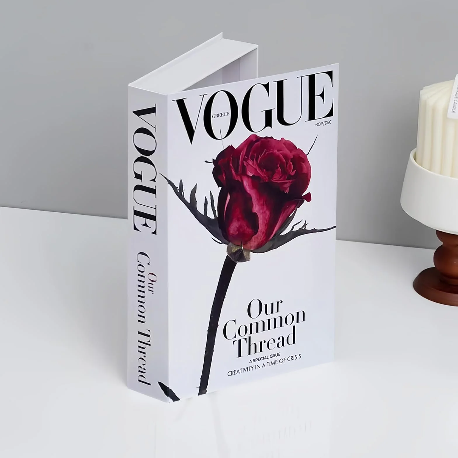 Juego de 3 Libros Decorativos Magnéticos Falsos, Libros de Imitación Decoración para Mesa de Centro, Libros Falsos de Exhibición, Caja de Libros Falso/s Modernos, Libro/s de Decoración de Moda (A)