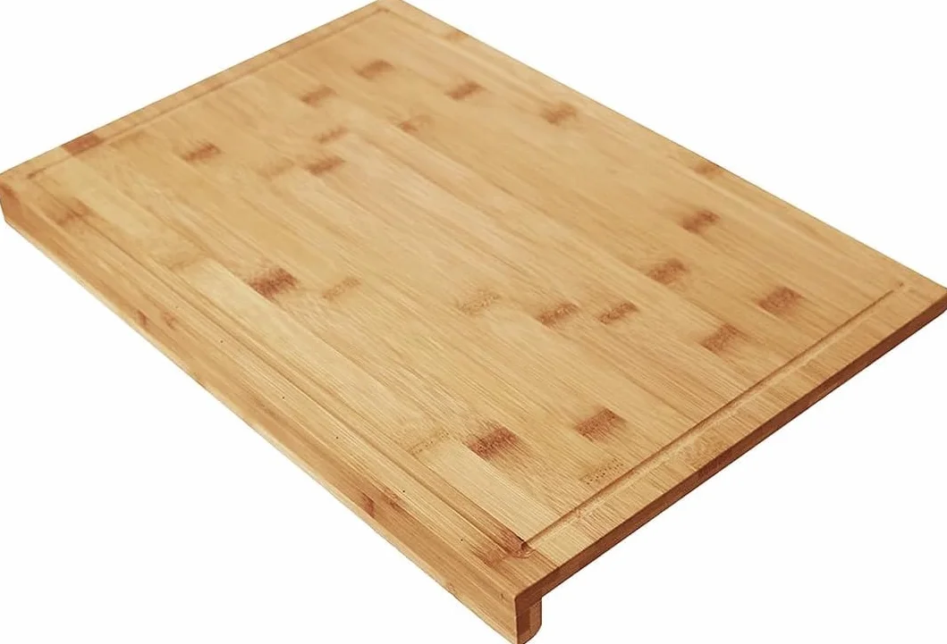 Kimbatex Tabla de Cortar de Bambú 45x34x5 cm Grande con Soporte