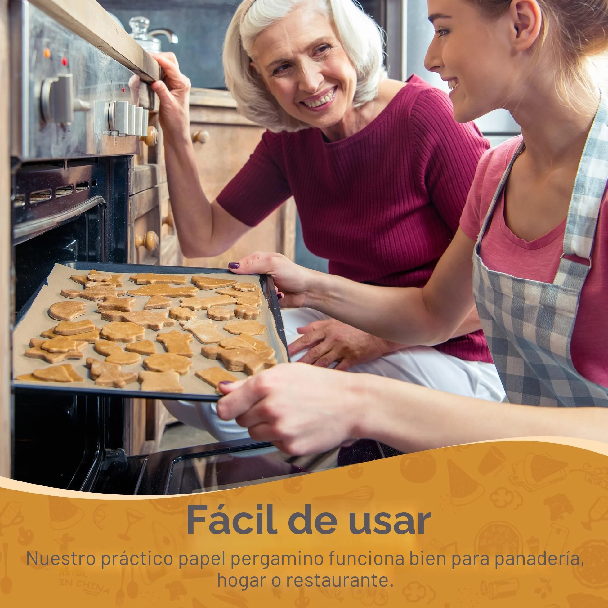 Papel pergamino sin blanquear 20x30 cm, hojas antiadherentes precortadas para hornear, cocinar y freidora de aire