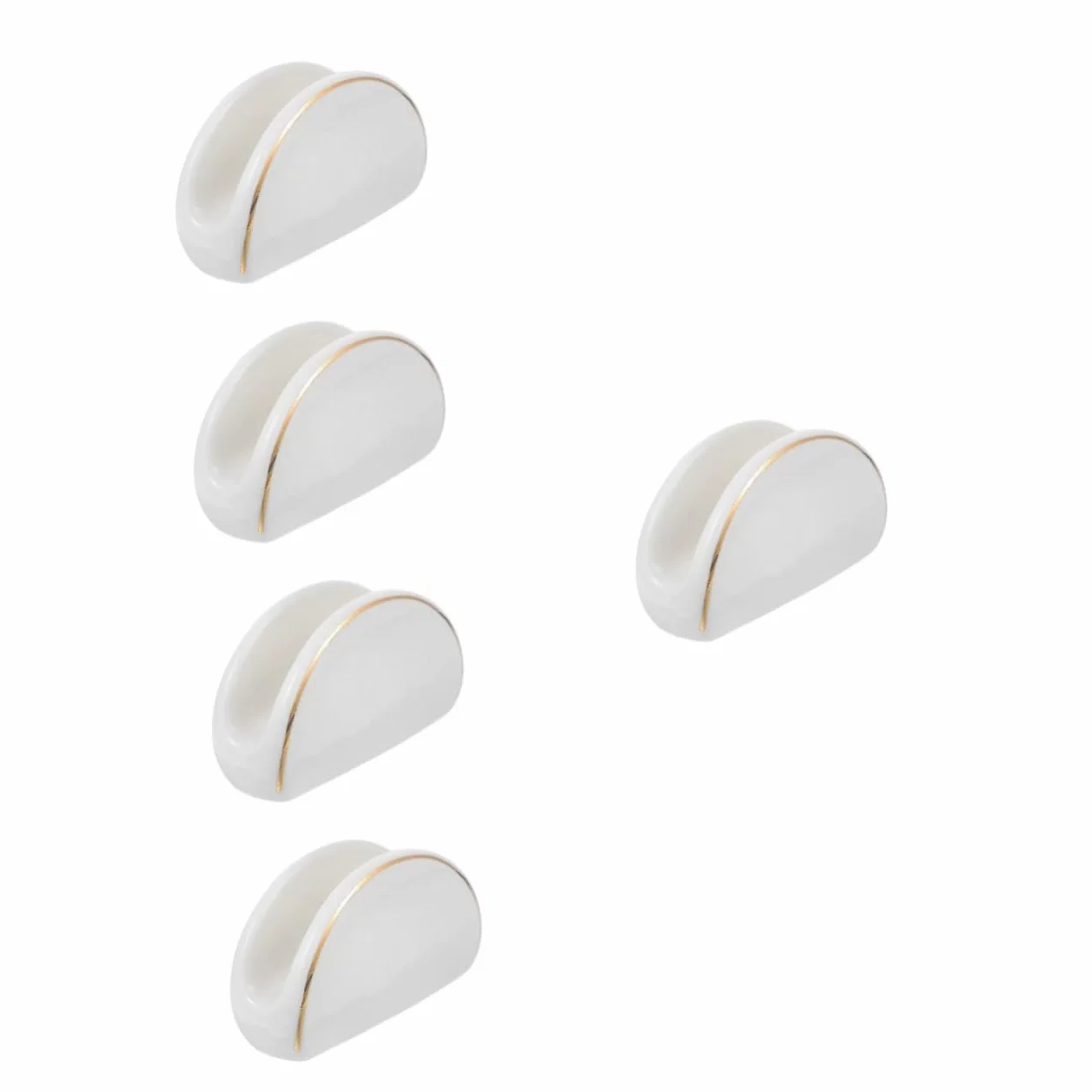 PRETYZOOM 5piezas Soporte De Servilletas De Cerámica Dorado Dispensador De Servilletas Para Encimeras Para Restaurantes y Cafeterías