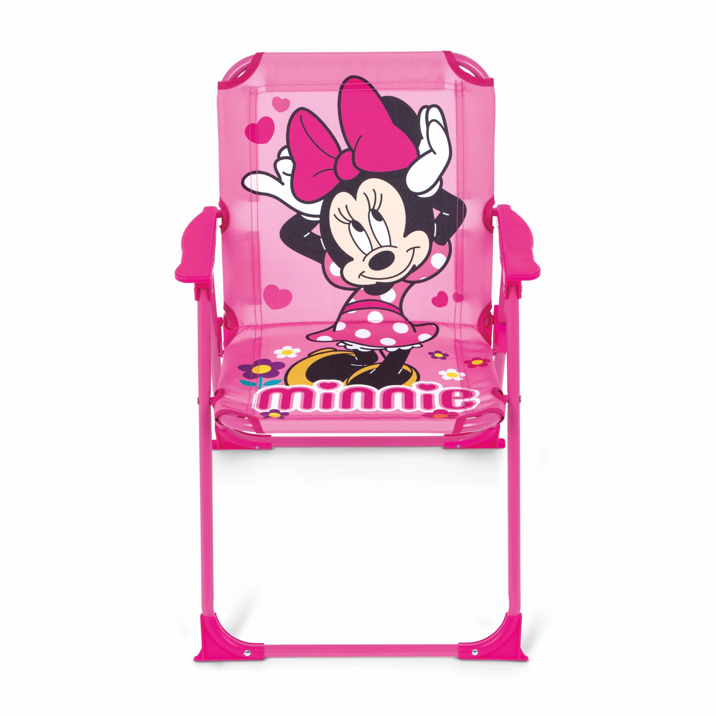 ARDITEX Silla Plegable Infantil Minnie Mouse Disney. Silla Exterior para Playa, Jardín y Terraza. Estructura Metálica, Apoyabrazos de Plástico y Asiento Lona 38 x 32 x 53 cm Rosa, WD16175