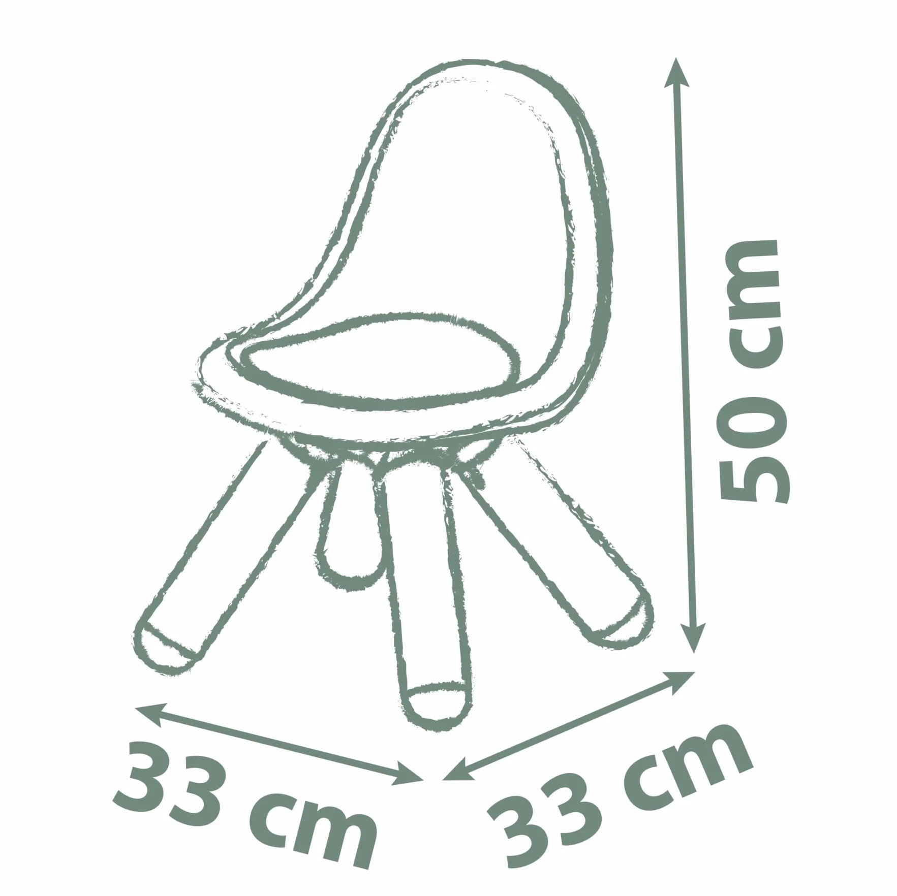 Smoby Life - Silla Infantil Terracota, 90% Material Reciclado, protección UV, Estable y Resistente, Interior y Exterior, Capacidad 50kg,+18 Meses(7600880122)