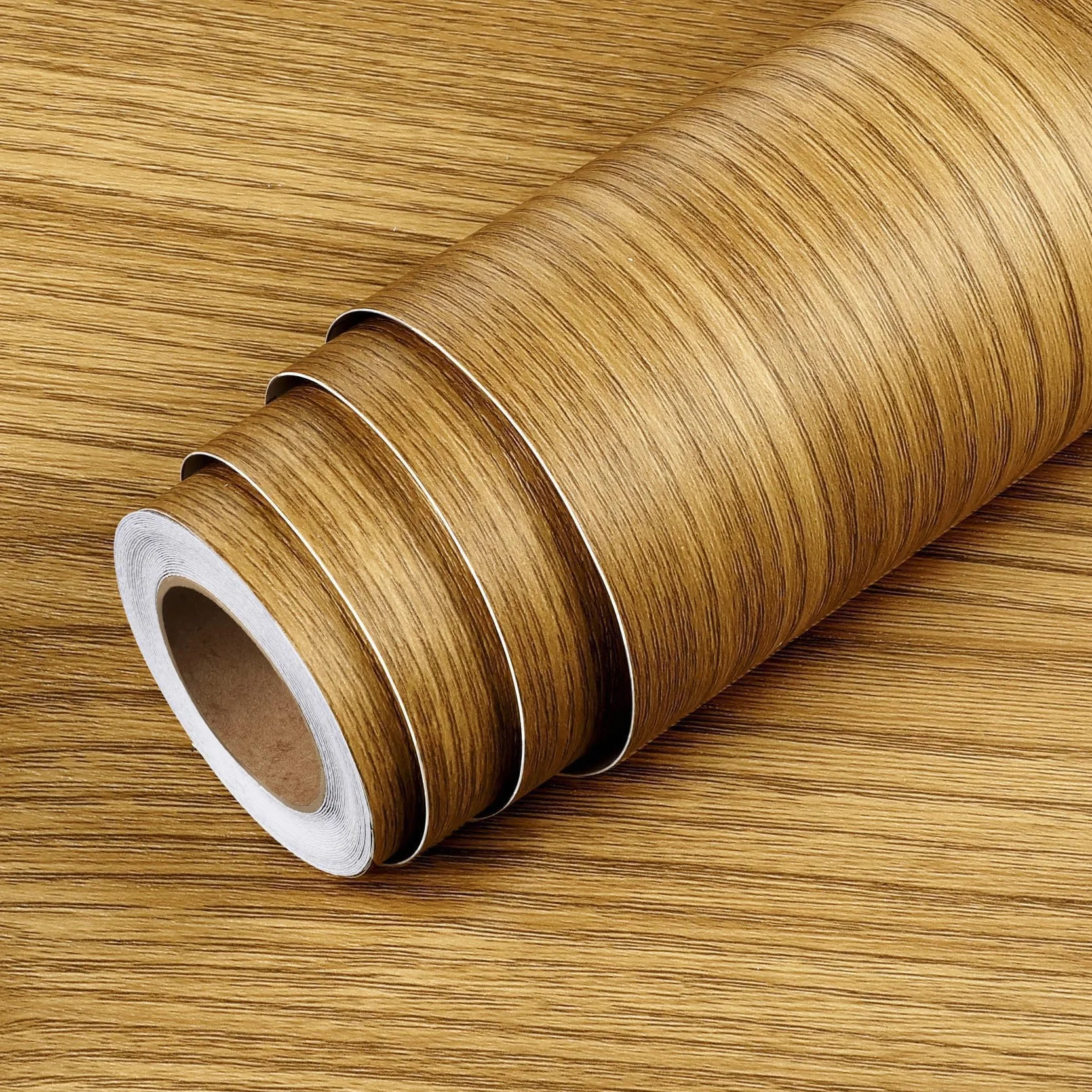 LaCheery 90cm x 400cm Papel Pintado Autoadhesivo Madera Clara Vinilo Adhesivo Muebles Marron Impermeable Papel Adhesivo para Muebles de Cocina Vinilos Armarios Dormitorio para Encimera Habitacion