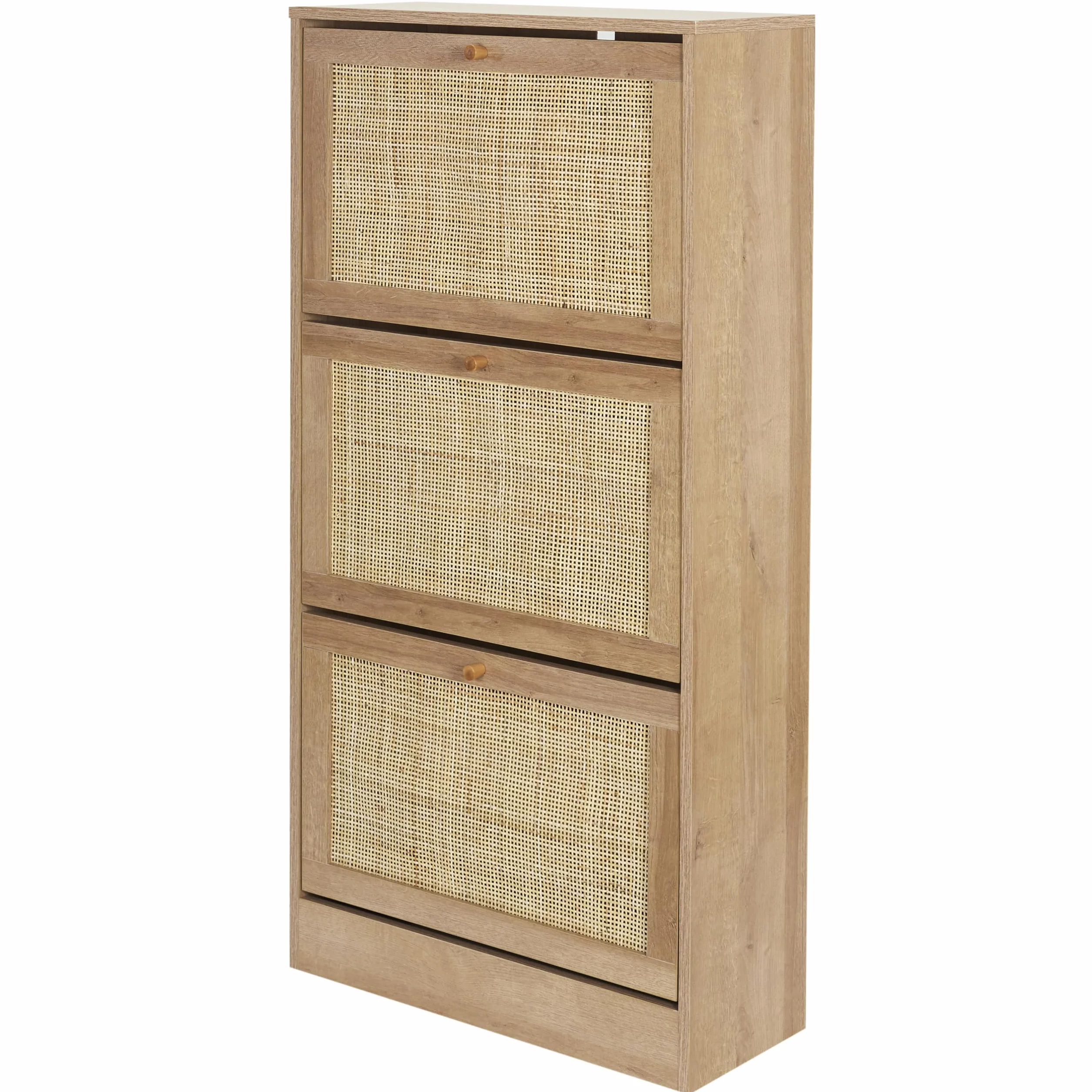 HOME DECO FACTORY - HD0207 Mueble Zapatero 3 Puertas de Madera - Diseñado para Almacenamiento Elegante - Diseño Moderno - Dimensiones 60 x 113 x 24 cm - Color Marrón