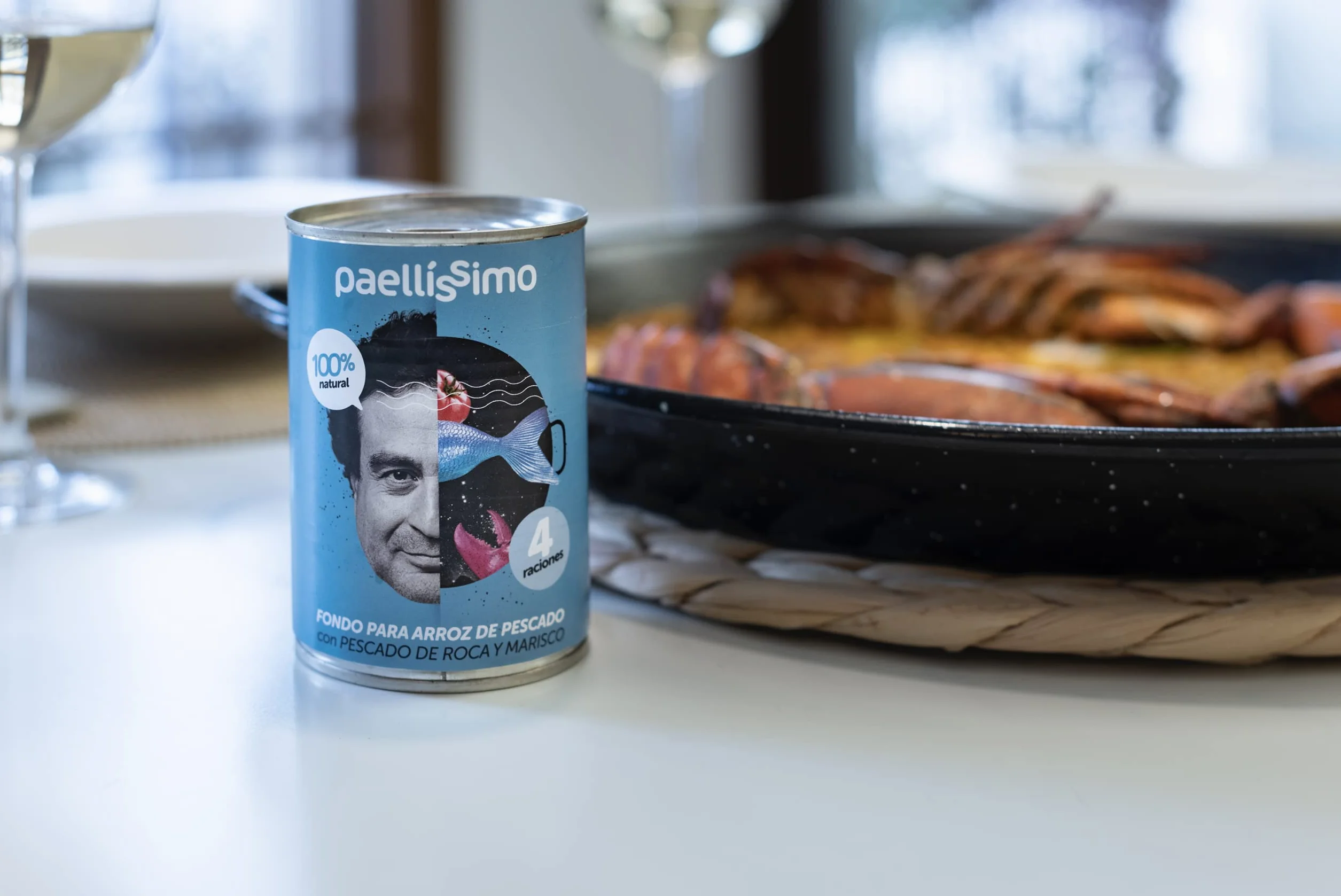 Paellissimo Caldo Concentrado para Arroz de Pescado 100% Natural Sin Gluten 4 Raciones x Lata 400gr 4 unidades
