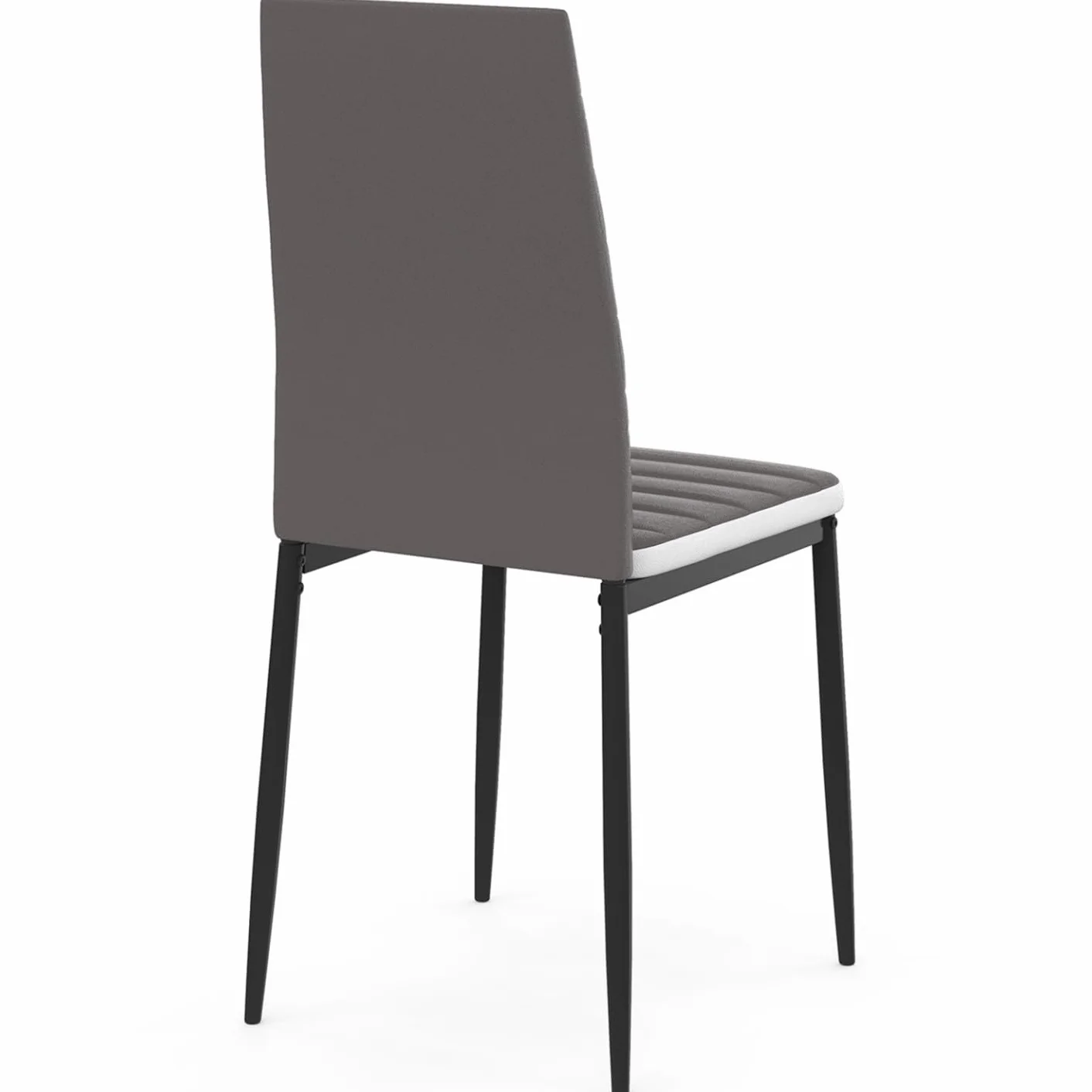 Juego de 6 sillas romana grises diadema blanco comedor