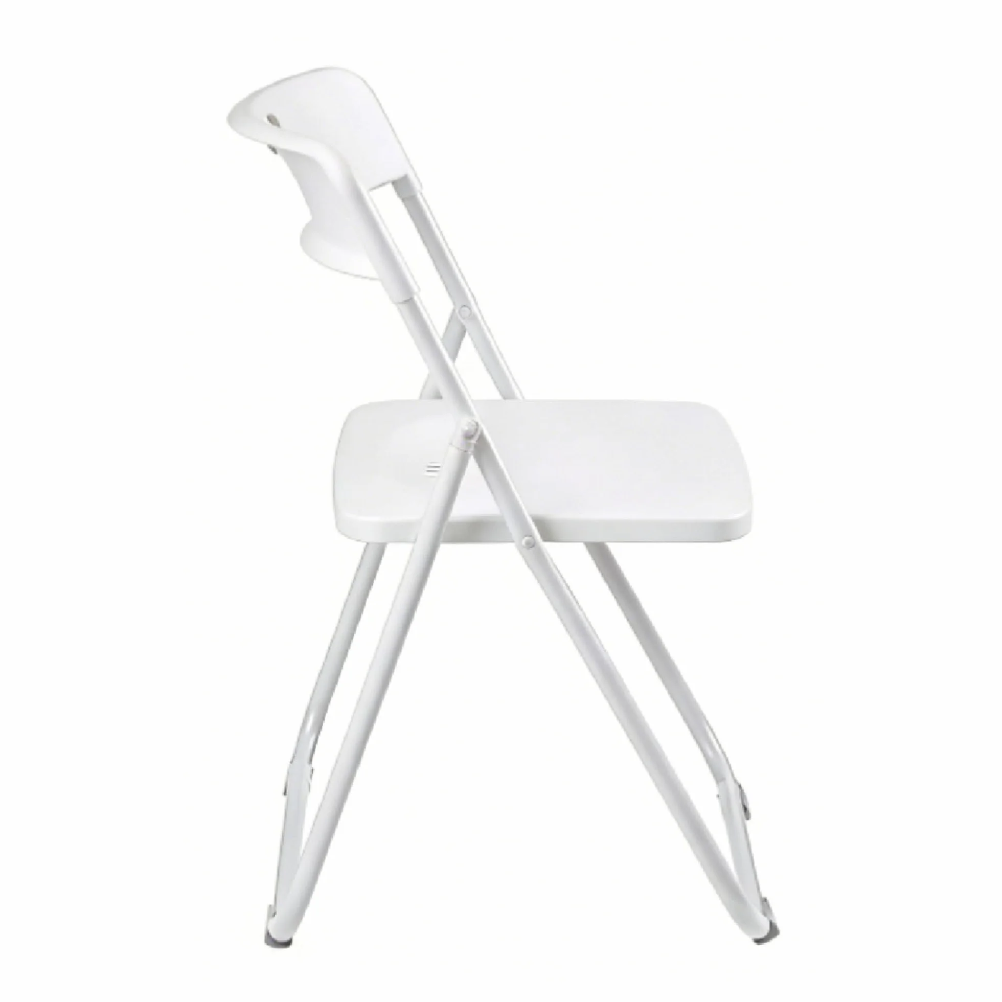 Pack Mesa Plegable 180 cm + 6 Sillas Blancas Plegables - Conjunto Mobiliario Multiusos - Estructura Hierro Reforzado - Ideal Formación, Catering y Oficinas - Pack para Eventos Profesional