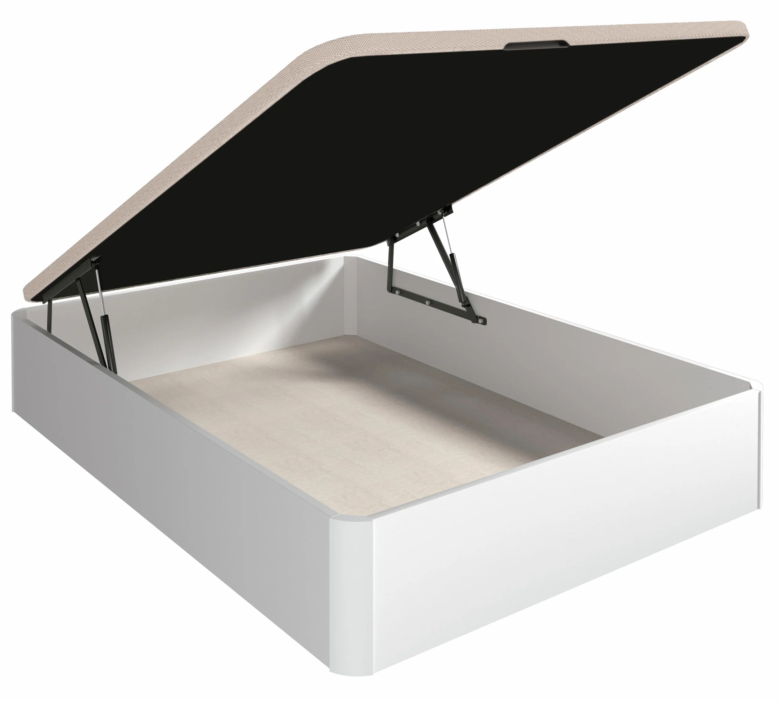 Canapé con Tapa 3D SHIITO Modelo Trevi 150x190 cm Blanco Almacenamiento