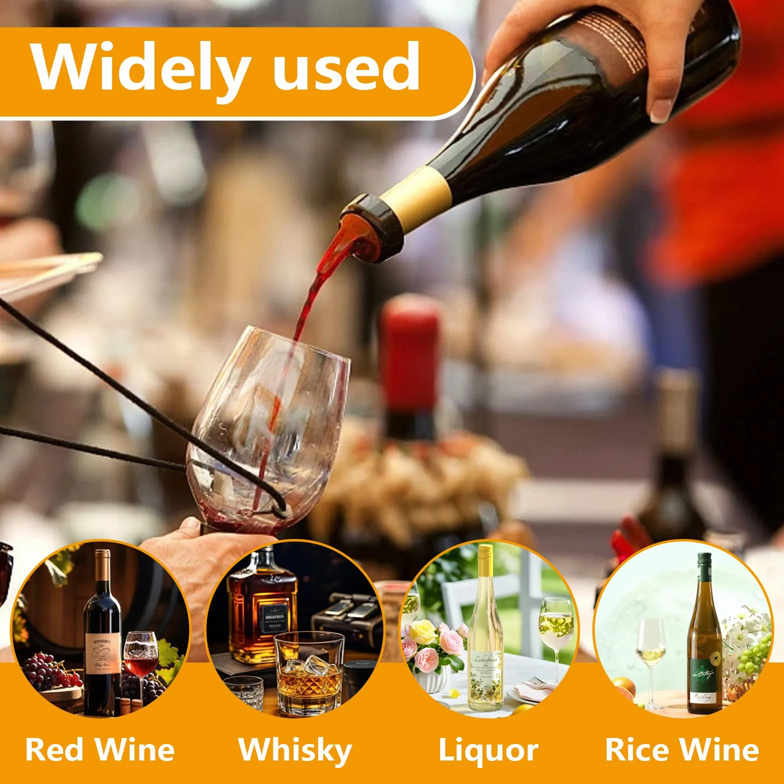 Vertedor de Botellas 6 Piezas Dosificador Anti-Goteo para Vino Whisky Licor