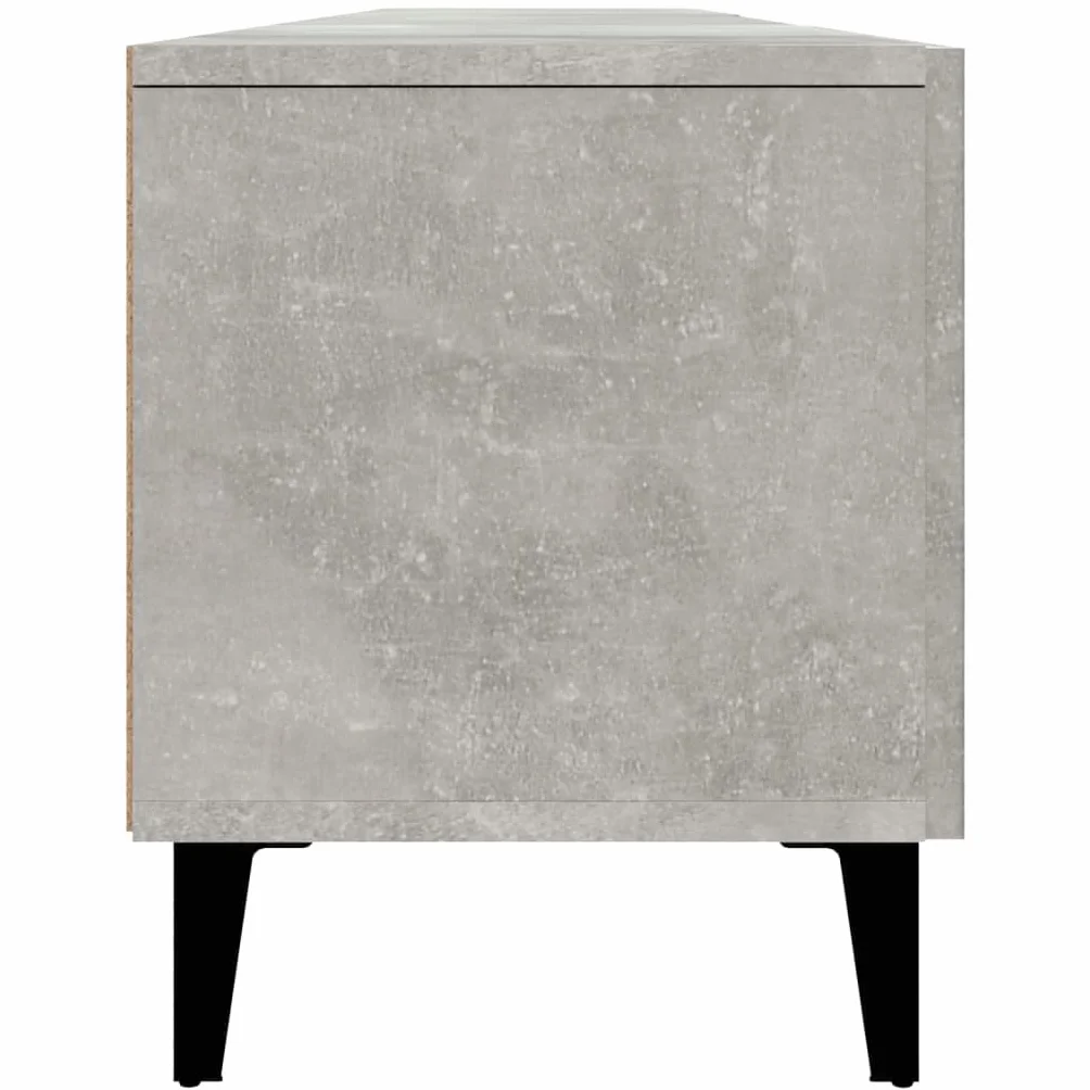 vidaXL Mueble de TV Madera contrachapada Gris hormigón 180x31,5x40 cm, Soporte de TV, Armario Auxiliar, Armario para Equipos de música, Armario de TV