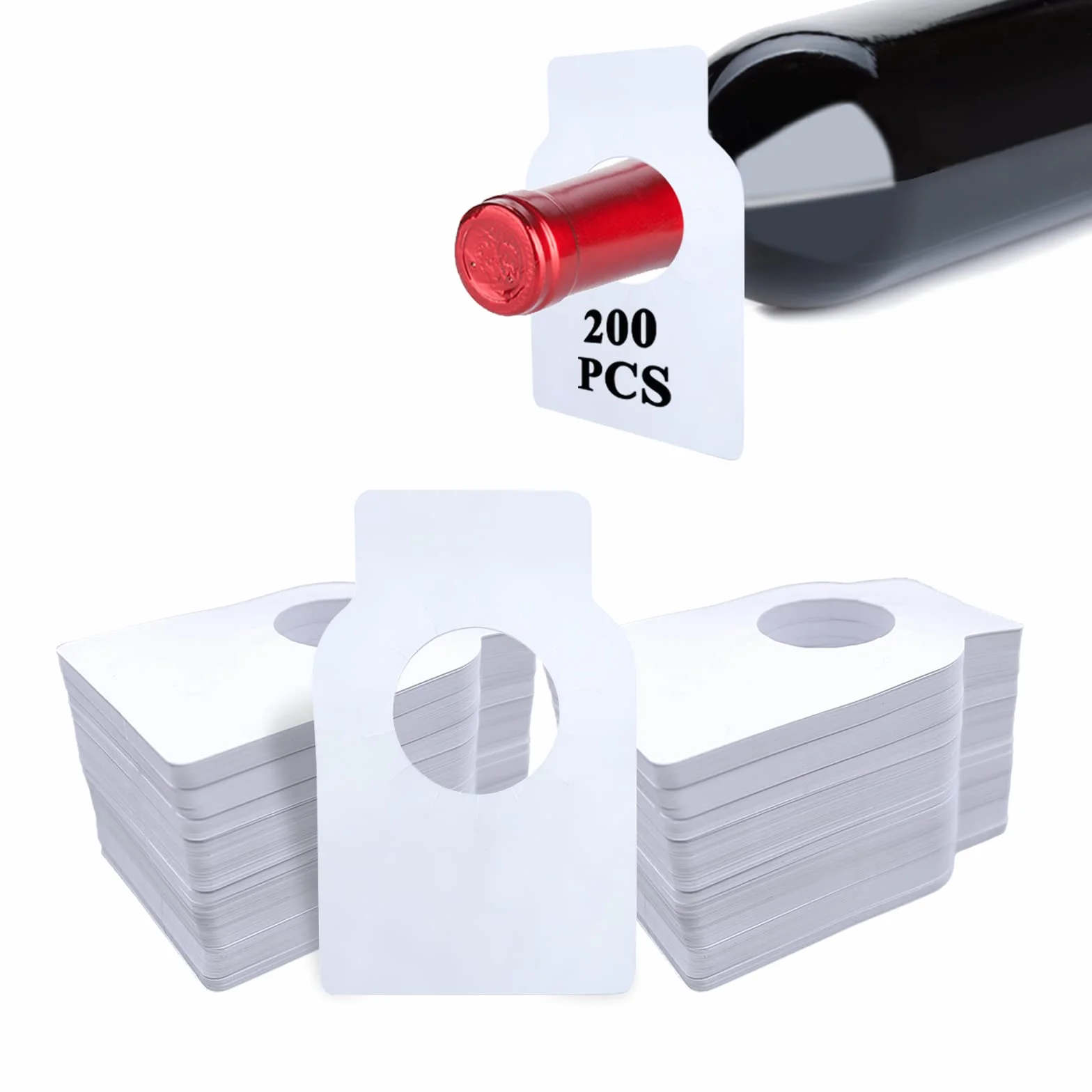 Etiquetas para Botella de Vino Blanco 200 Pcs para Bodega Hogar
