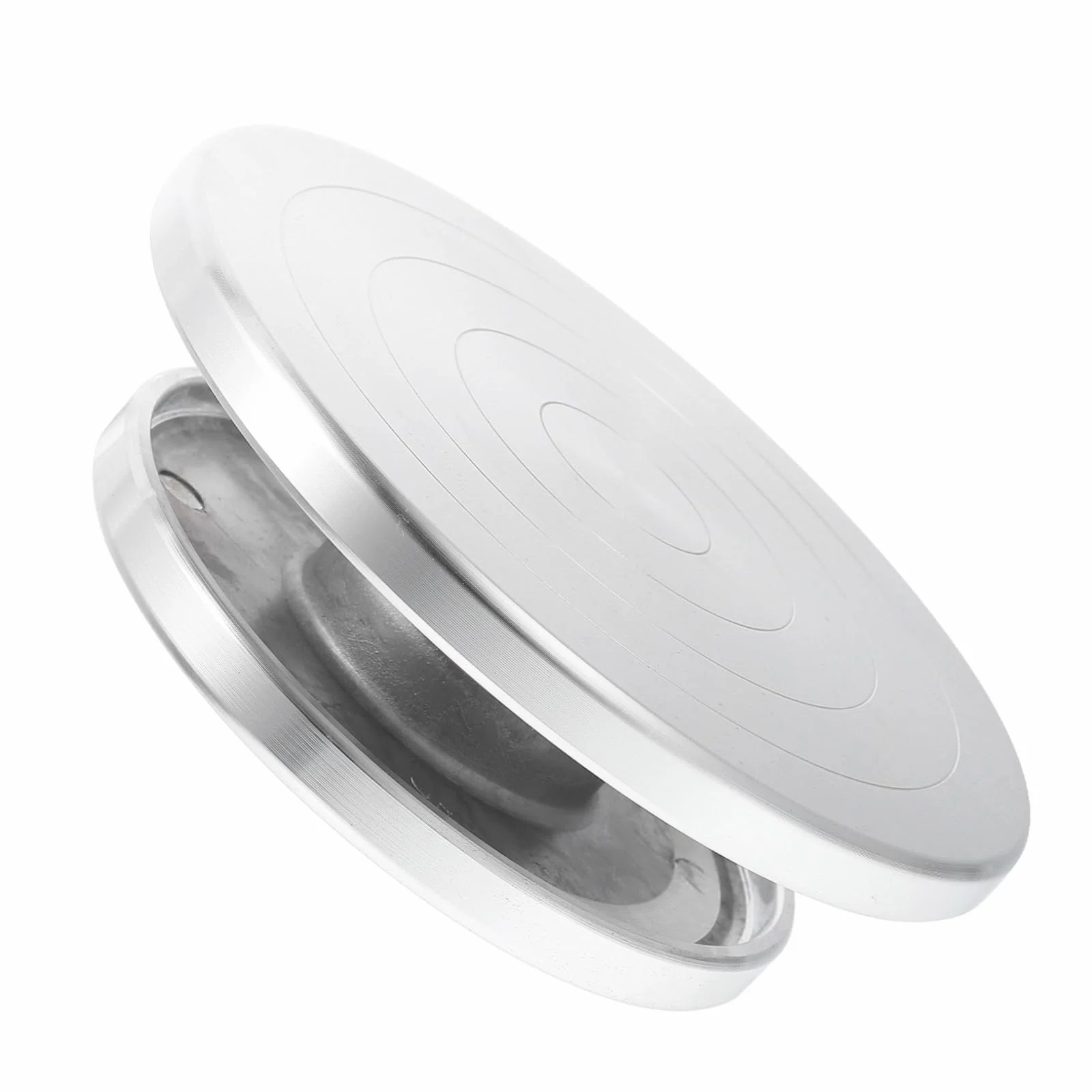 Operitacx Plato Giratorio de Aleación de Aluminio para Cerámica, Herramienta Práctica y Conveniente para Hacer Manualidades Arcilla en Artesanía