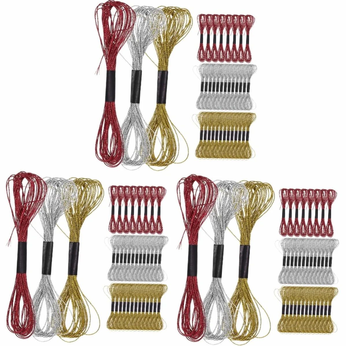 jojofuny 3 Series Hilo De Bordar Metálico De Hilo De Bordar Para Manualidades De Costura Para Proyectos De Diy 36 * 3