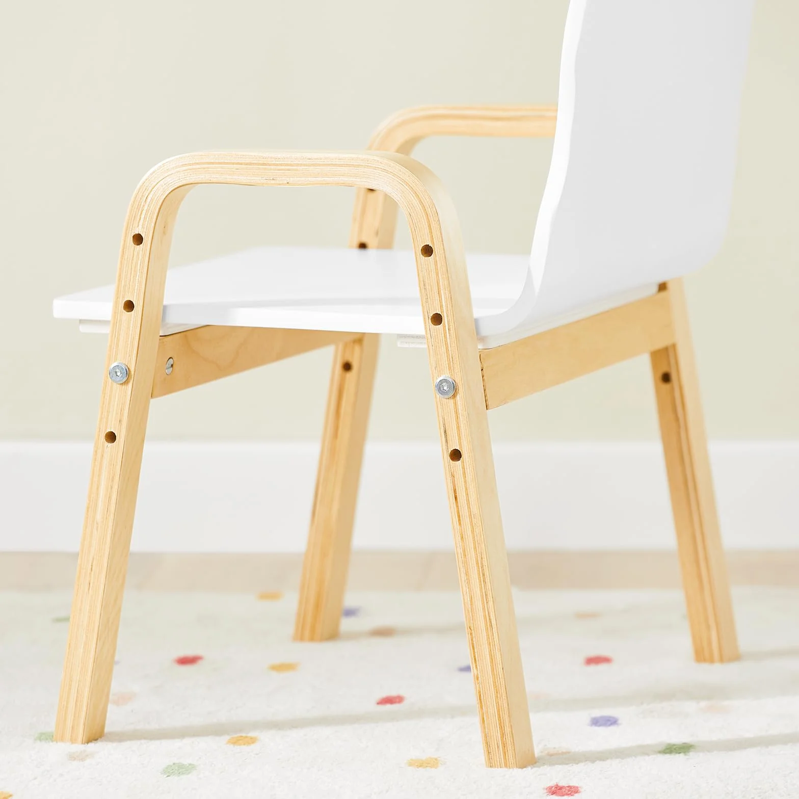 SoBuy KMB24-Wx2 Set de 2 Sillas Infantiles Silla para Niños con 4 Alturas de Asiento Diferentes 23-35 cm ES