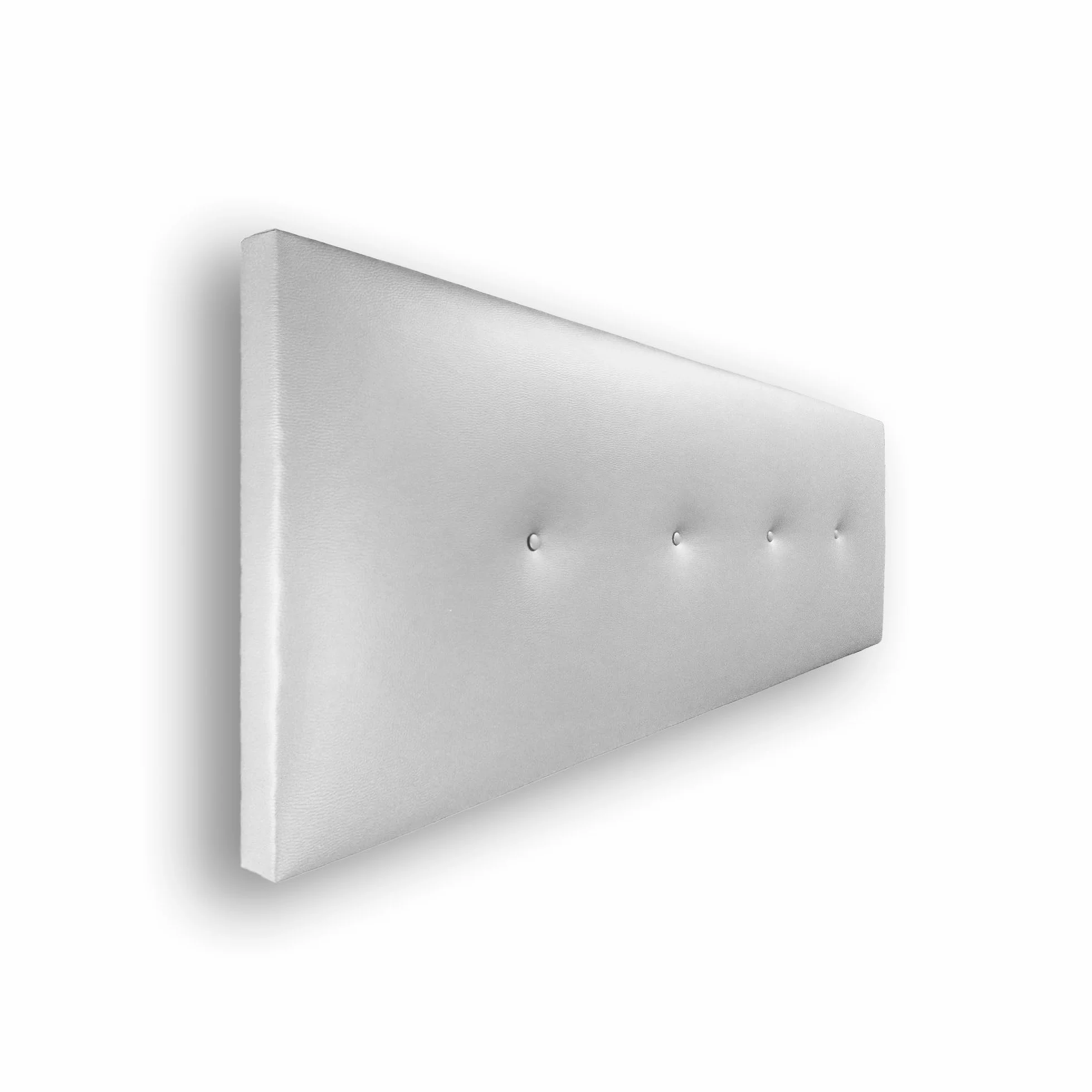 Silcar Home - Cabecero de Cama 135 Blanco Silvi - Tapizado, Estructura Madera, Hilera Botones Estilo Moderno - Fácil Instalación, Acolchado Confort - 135 cm, Polipiel Blanco