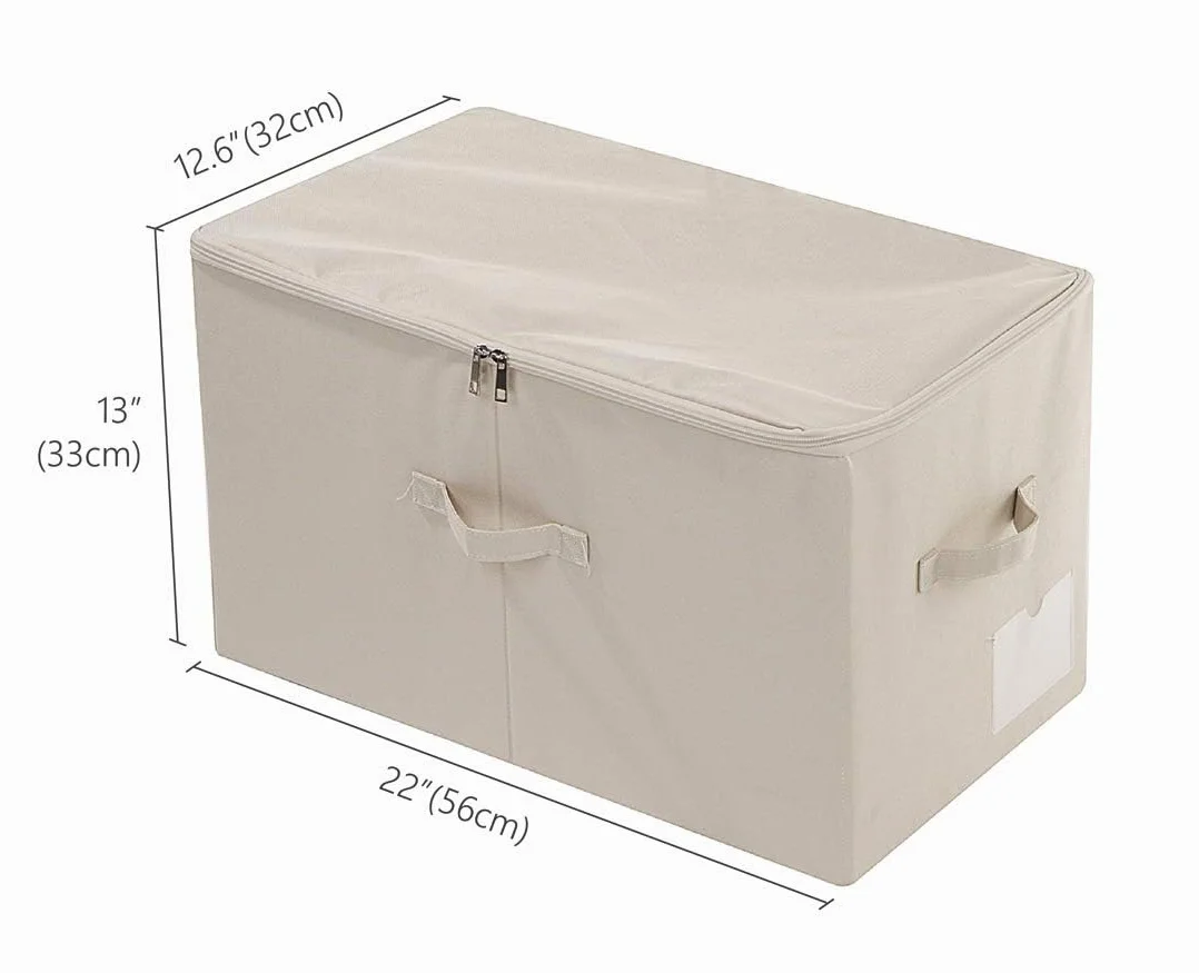 iwill CREATE PRO 56x32x33 cm cesta de almacenamiento plegable grande para armario con tapa lavable beige