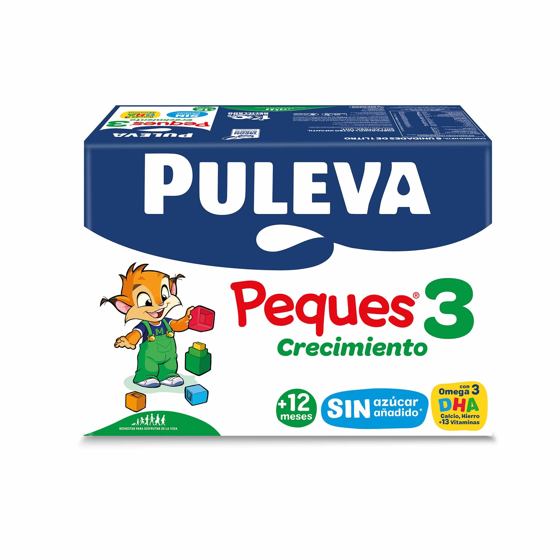 Puleva Peques 3 Leche de Crecimiento +12 Meses Pack 6 x 1l