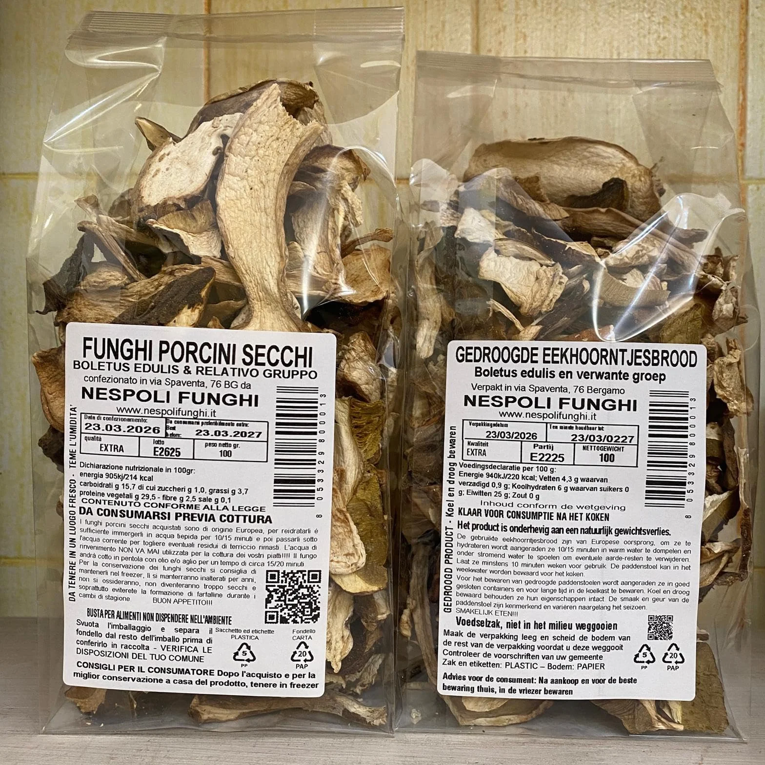 Boletus secos 50 g calidad extra Nespoli Funghi