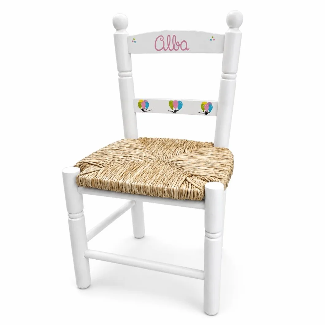 Silla Infantil Personalizada 6 Colores 34X30X60 (Blanco)