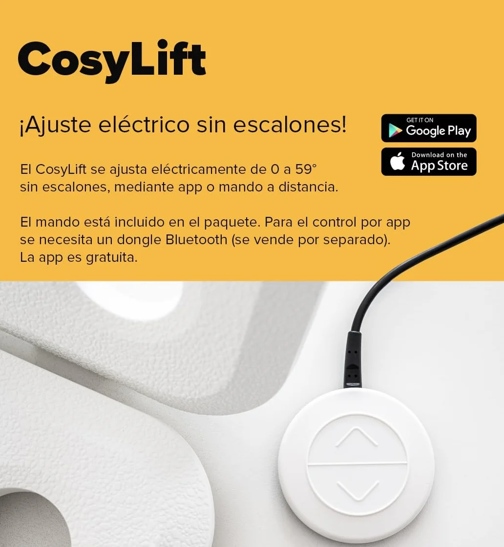 COSYLIFT Somier de láminas Add-On - Elevador eléctrico para somieres de láminas y colchones, Apto para Todo Tipo de Camas y Camas Box Spring - con Motor y Mando Manual
