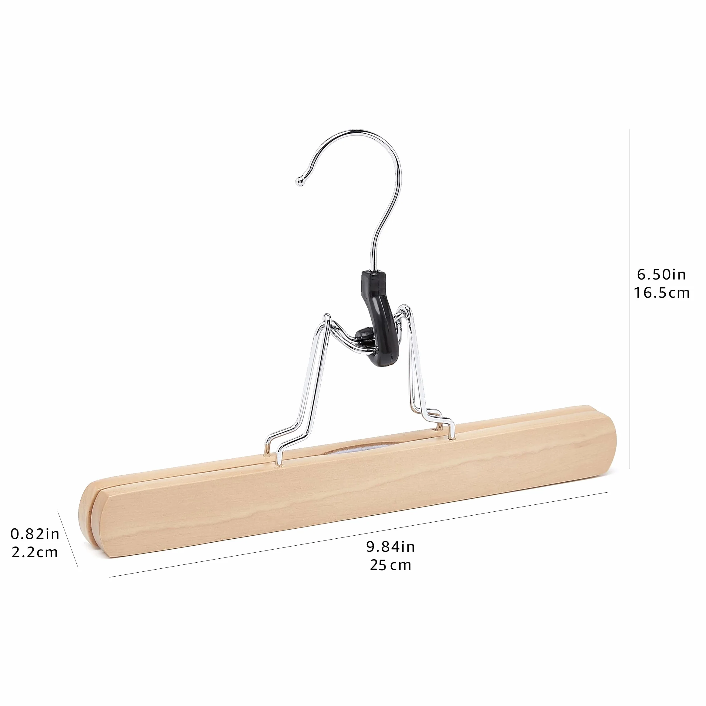 Amazon Basics Perchas de madera para pantalones, natural, 10 unidades