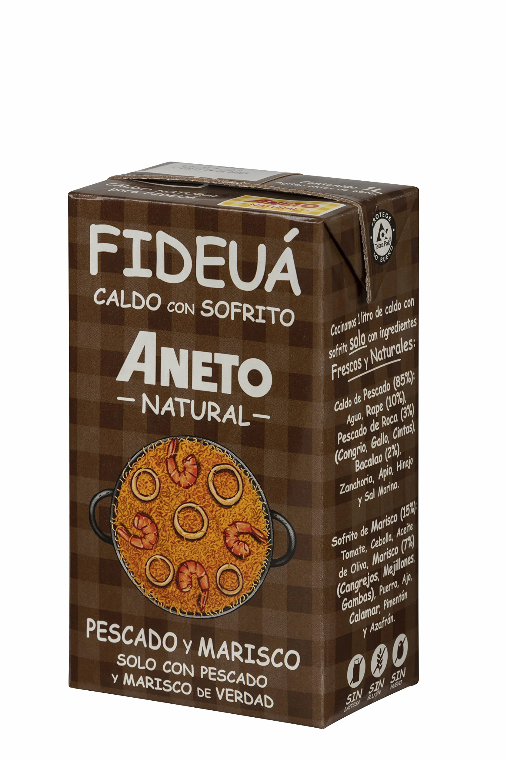 Aneto Caldo para Fideuá de Pescado y Marisco 6x1L