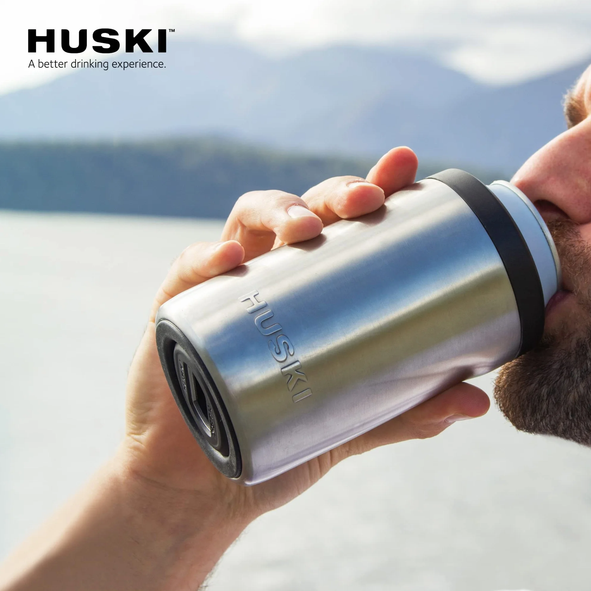 Huski Enfriador de cerveza 2.0 Soporte latas botellas acero inoxidable triple aislamiento abridor 3 en 1